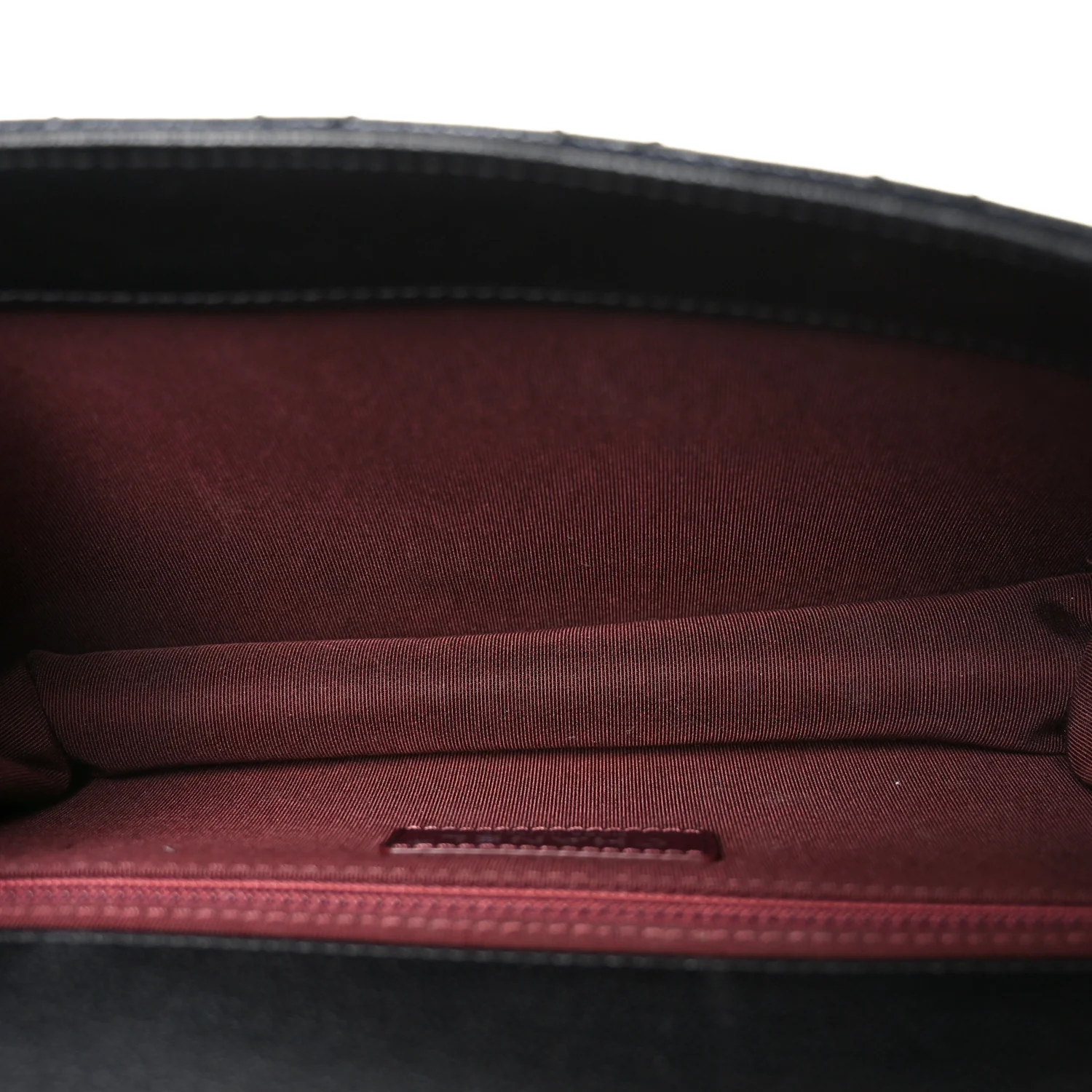 Goatskin Quilted Small CC University Top Handle Flap Black - Image 5