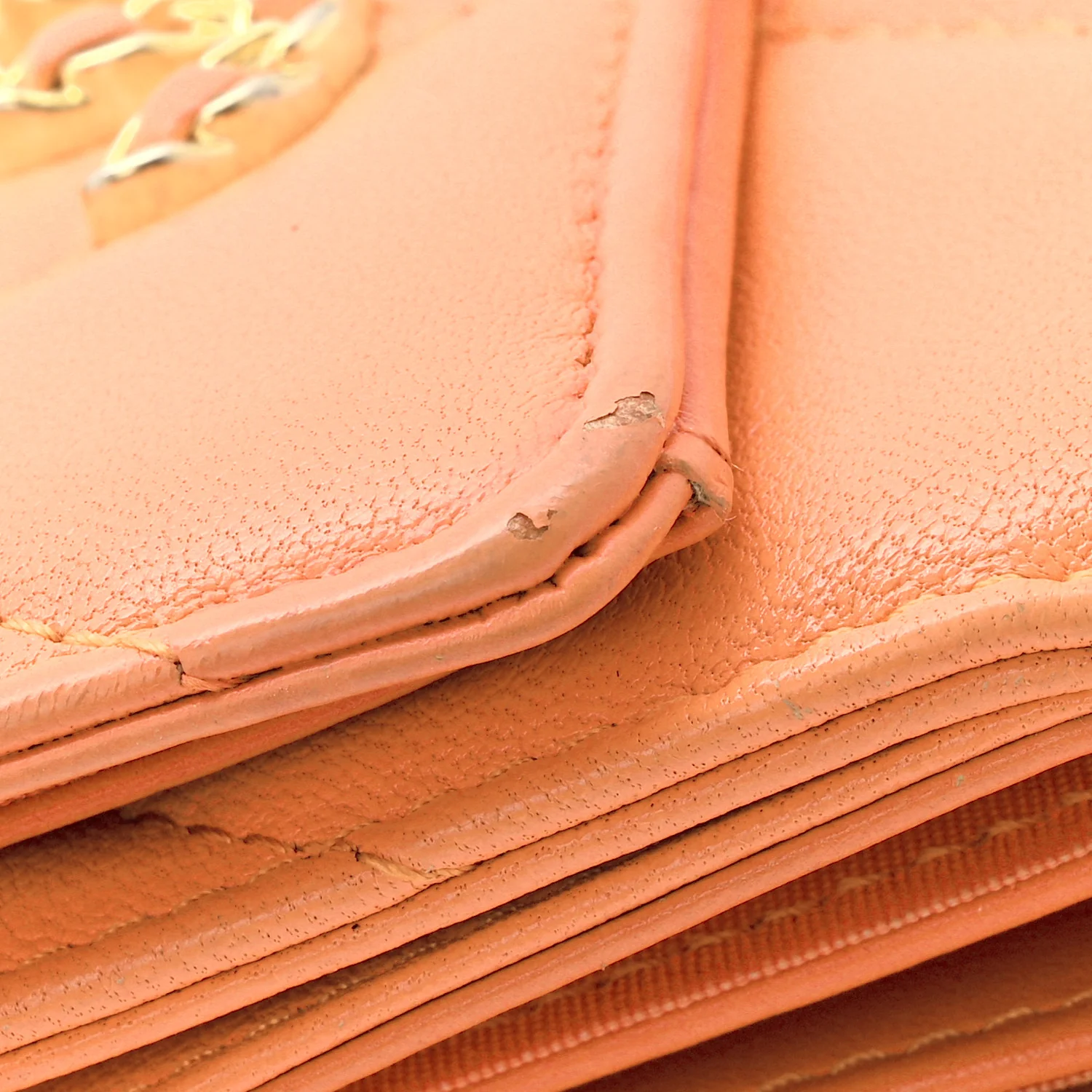 Goatskin Quilted Small Chanel 19 Flap Wallet Orange - Image 10
