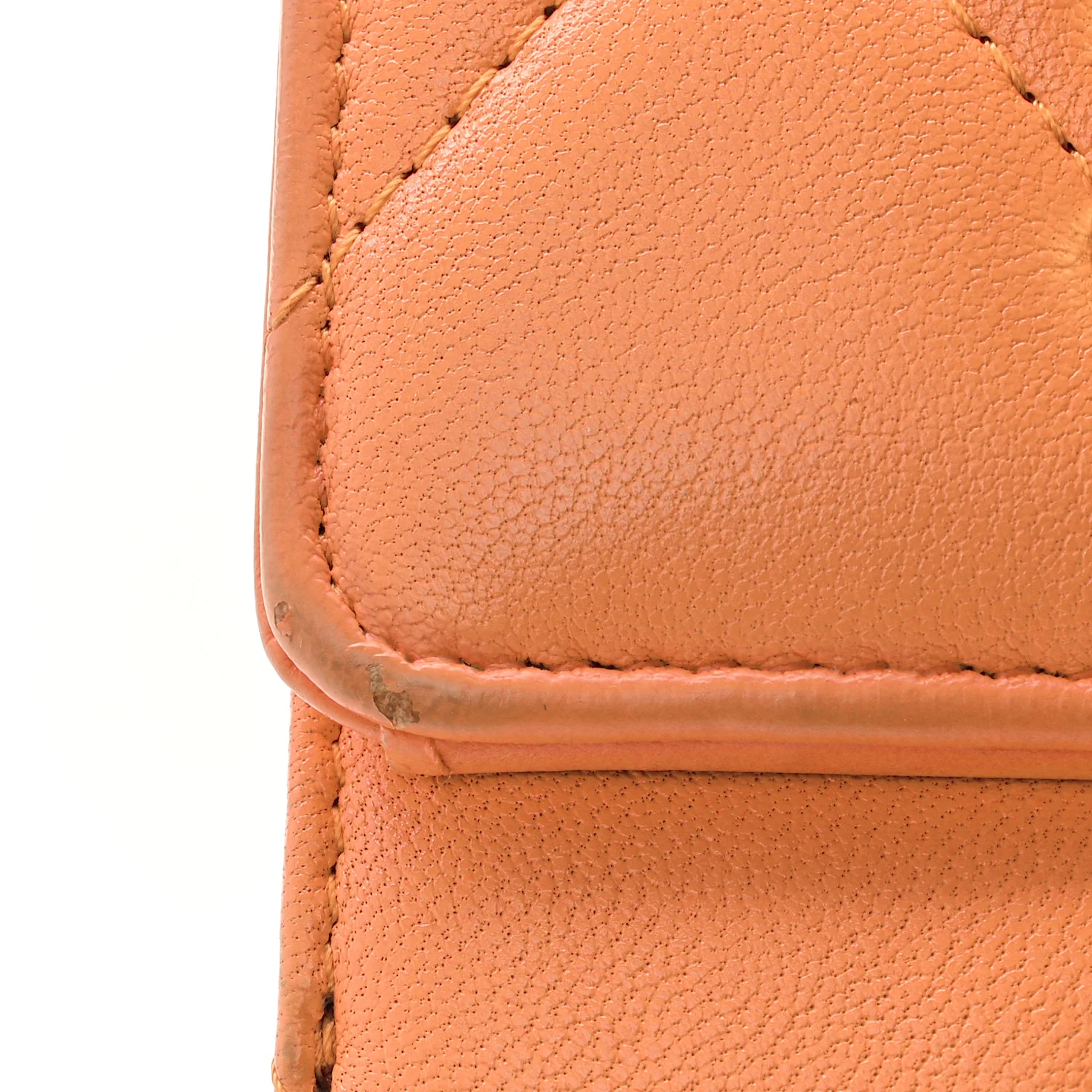 Goatskin Quilted Small Chanel 19 Flap Wallet Orange - Image 11