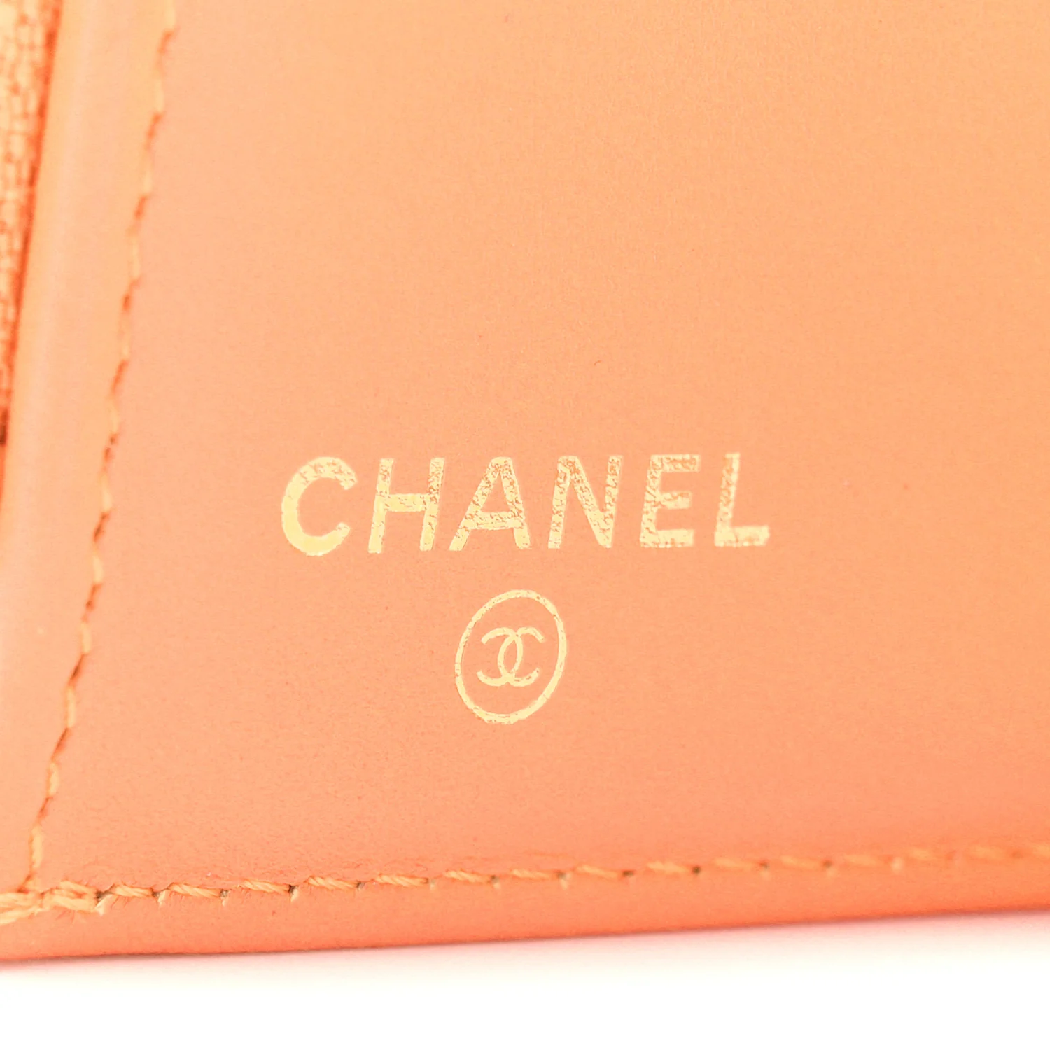 Goatskin Quilted Small Chanel 19 Flap Wallet Orange - Image 6