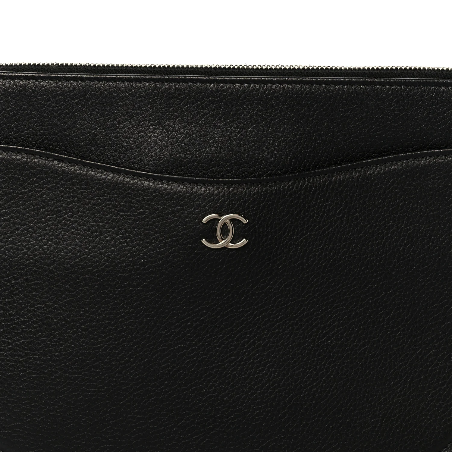 Grained Calfskin Large Neo Executive Cosmetic Case Black - Image 8