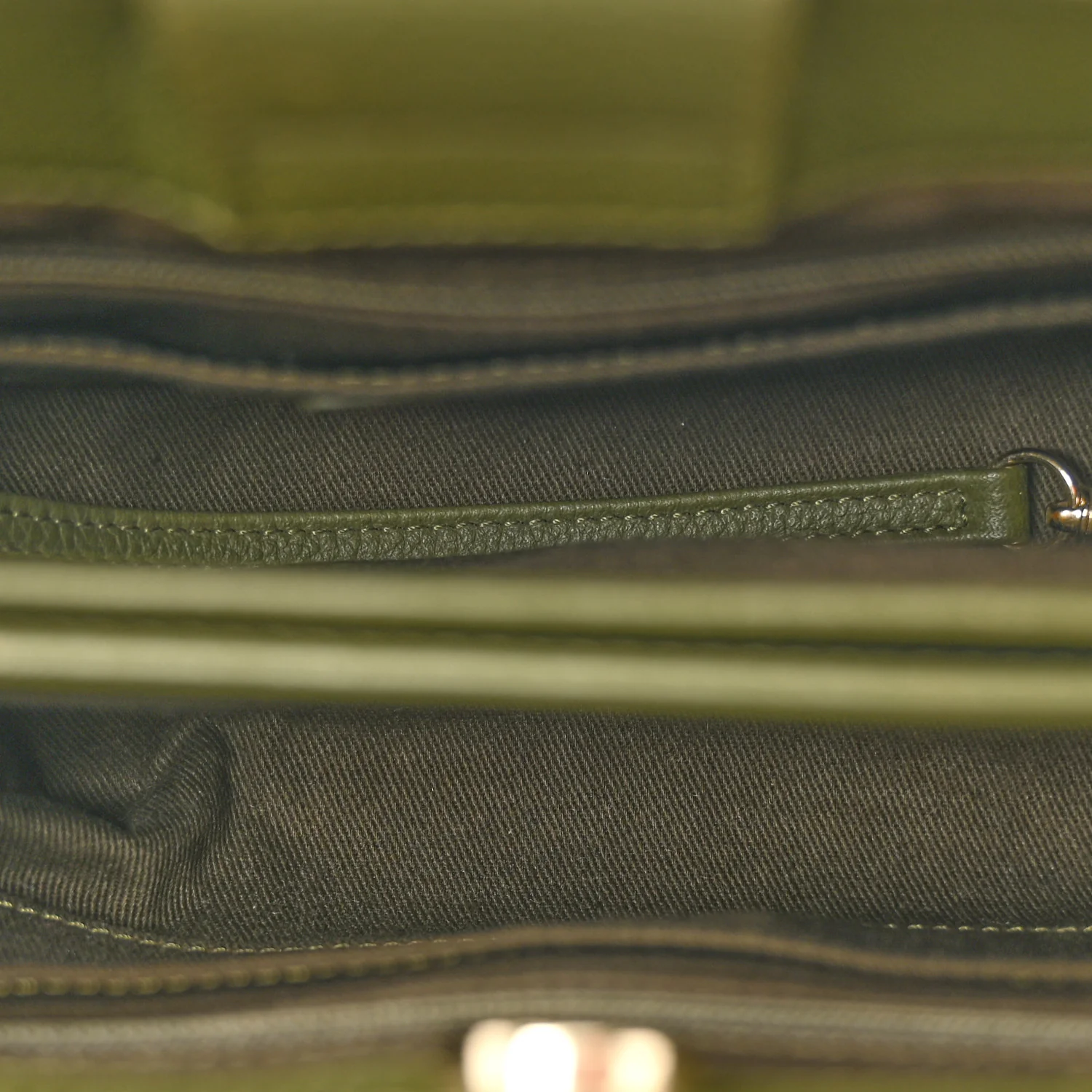 Grained Calfskin Mini Neo Executive Shopper Tote Khaki - Image 5