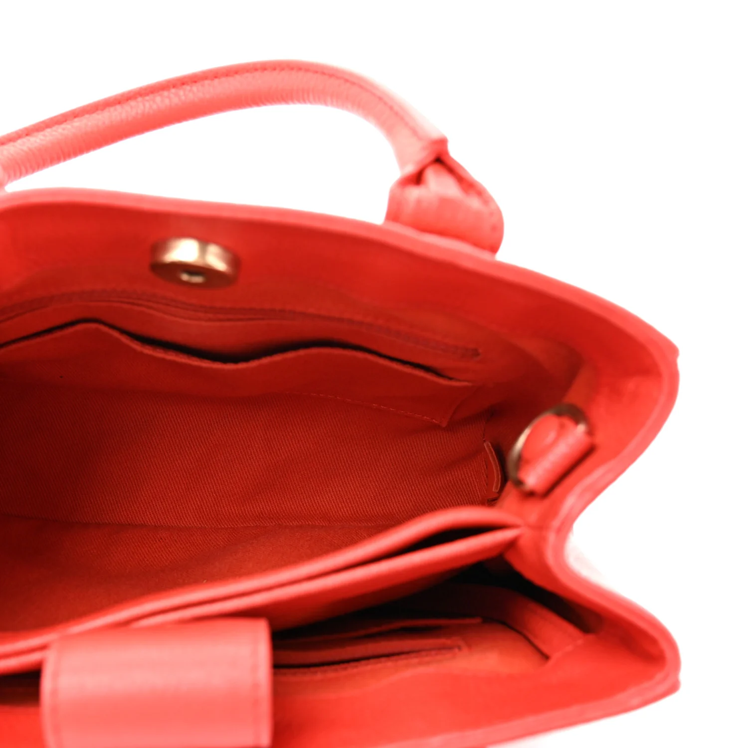 Grained Calfskin Mini Neo Executive Shopper Tote Red - Image 5