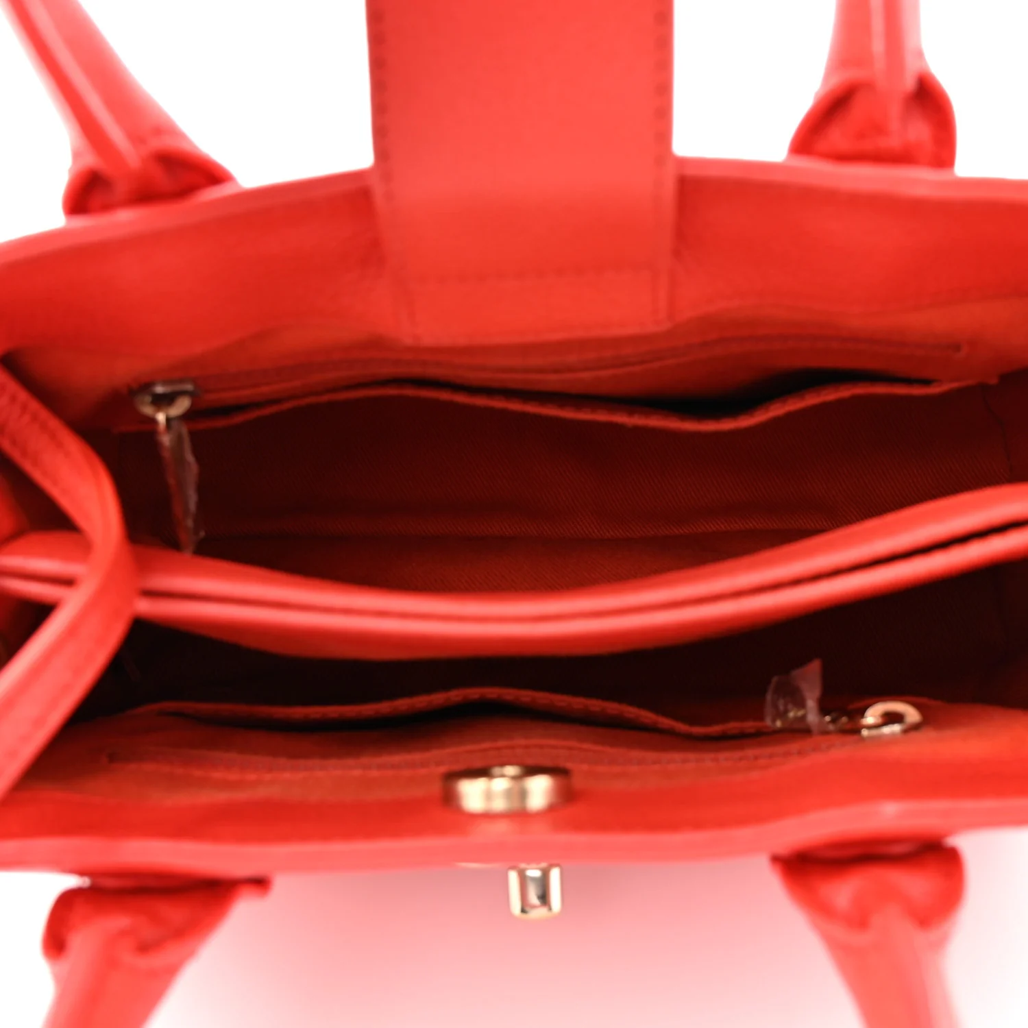 Grained Calfskin Mini Neo Executive Shopper Tote Red - Image 6