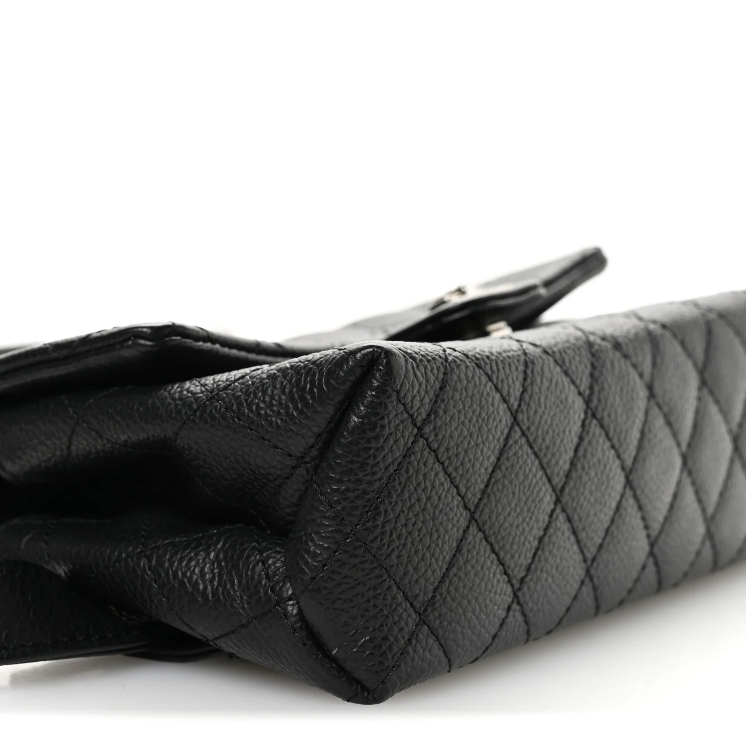 Grained Calfskin Quilted 2.55 Reissue Flap Belt Bag Clutch Black - Image 10