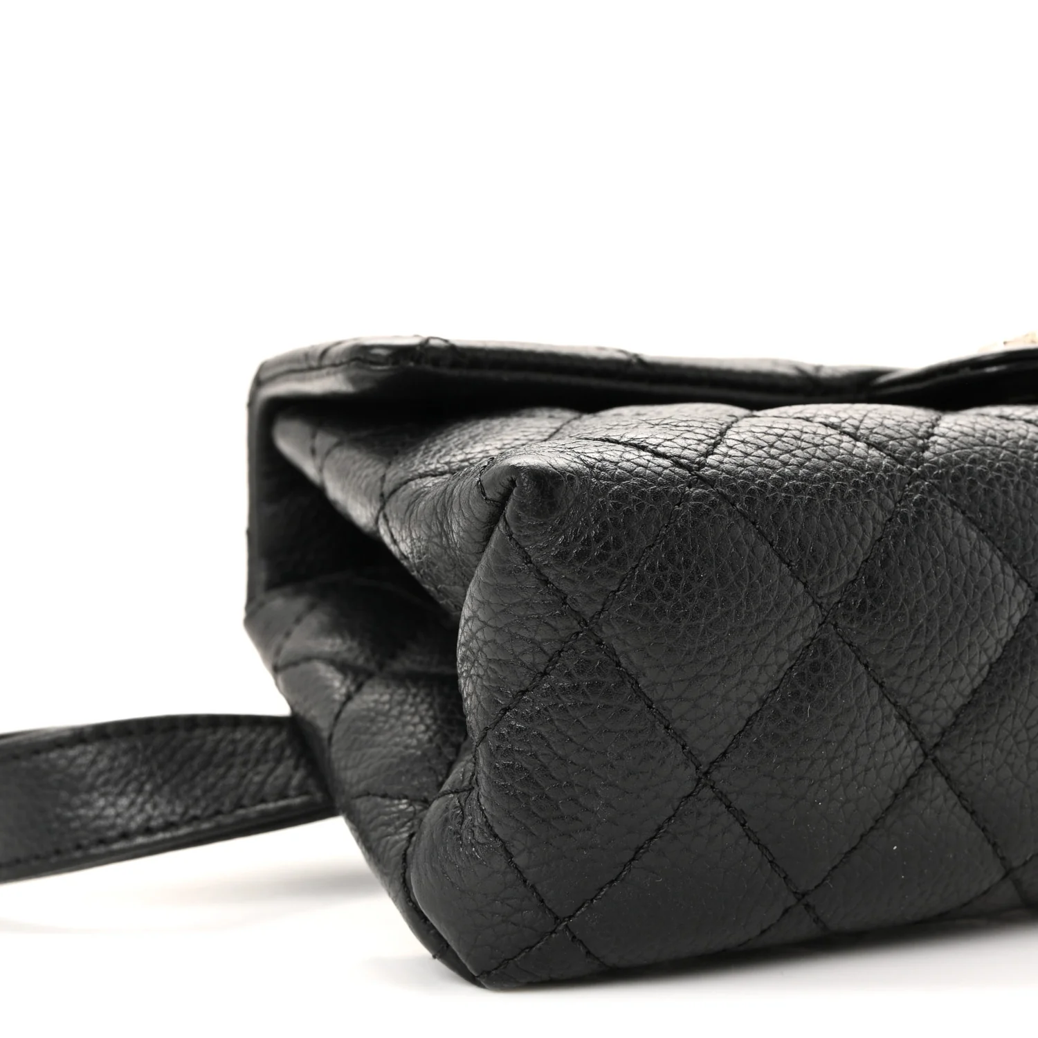 Grained Calfskin Quilted 2.55 Reissue Flap Belt Bag Clutch Black - Image 16