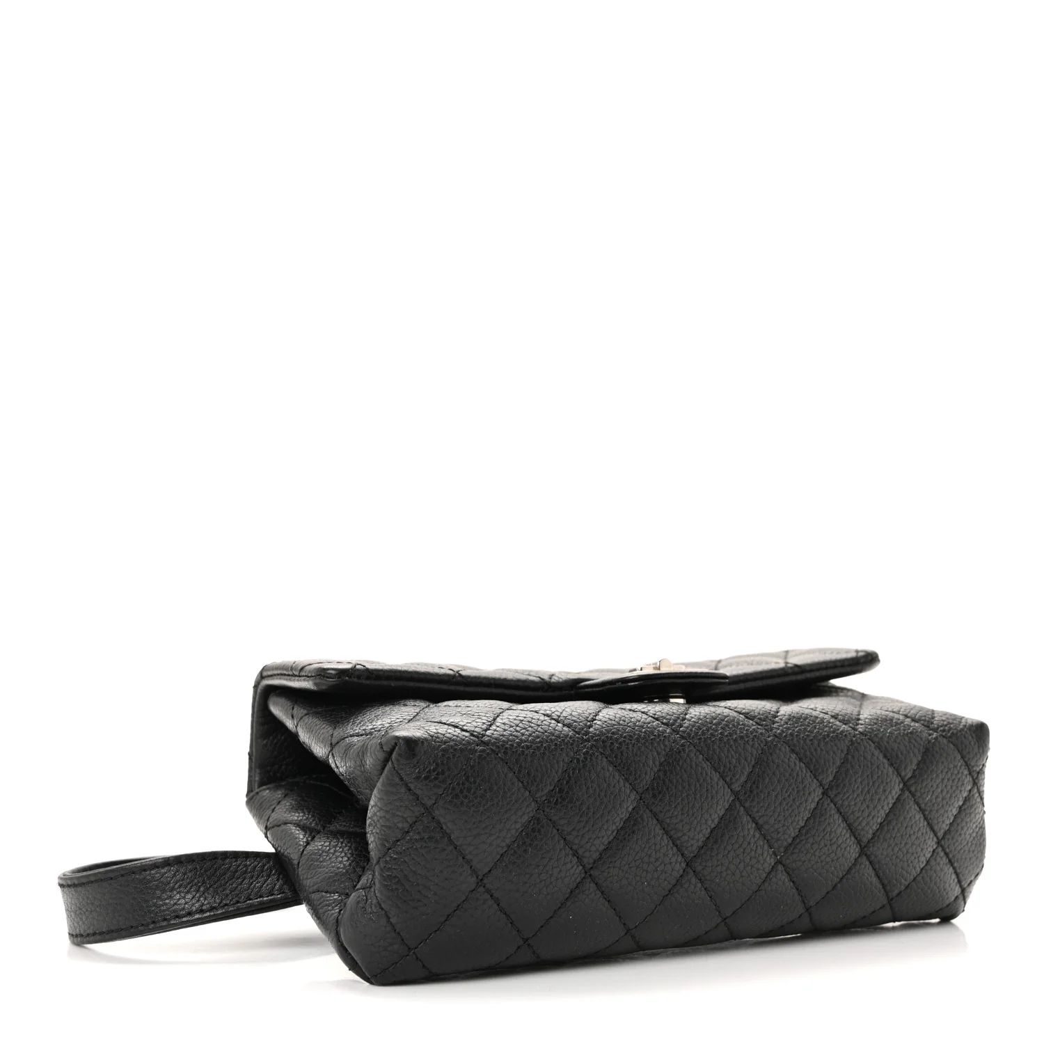 Grained Calfskin Quilted 2.55 Reissue Flap Belt Bag Clutch Black - Image 6