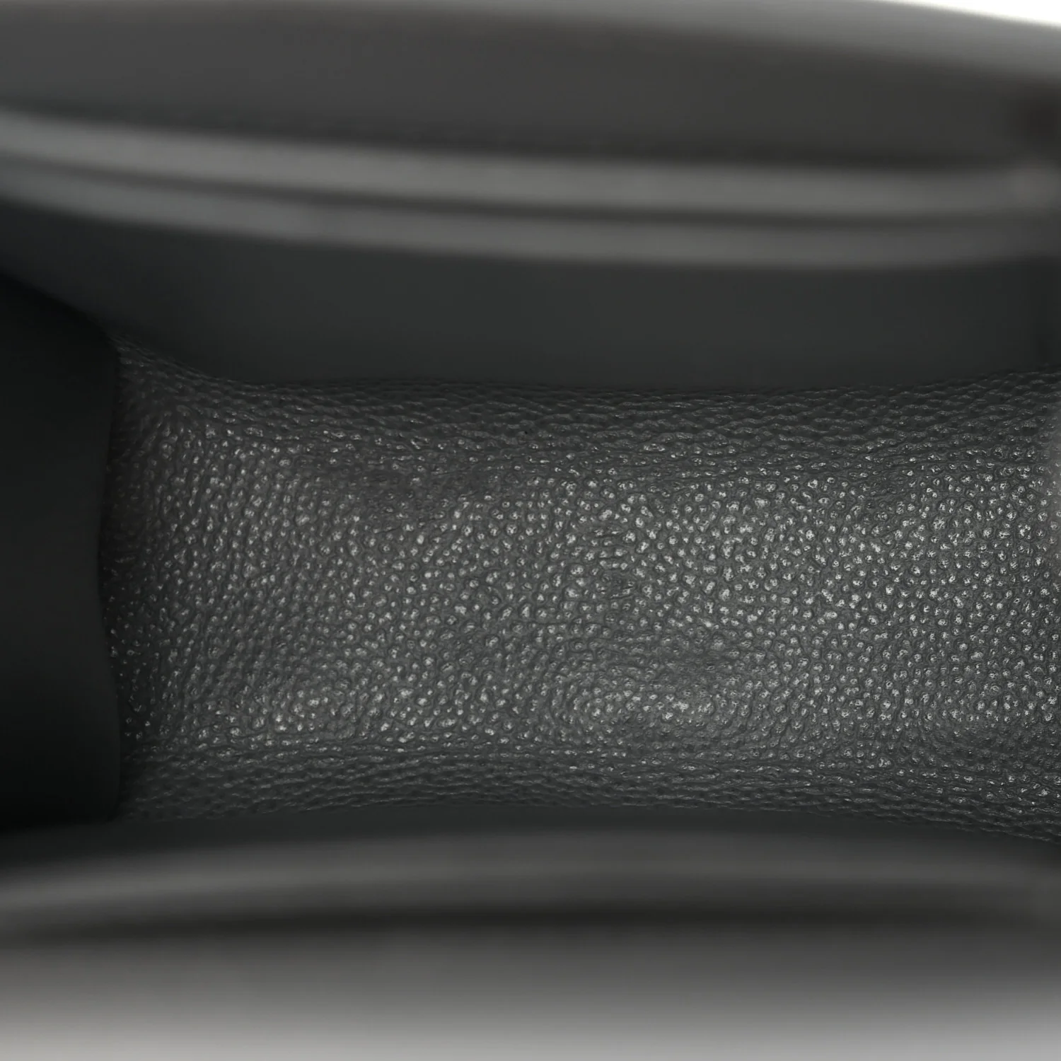 Grained Calfskin Quilted CC Box Clutch With Chain Grey - Image 5