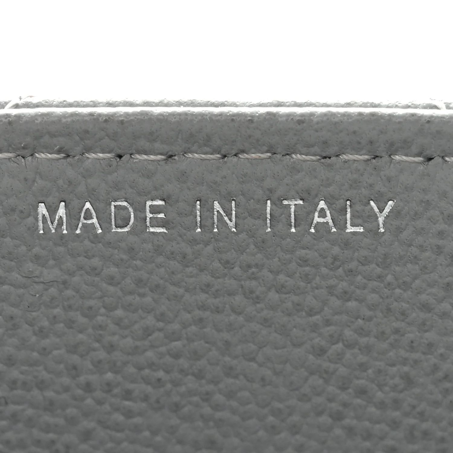 Grained Calfskin Quilted CC Box Clutch With Chain Grey - Image 8