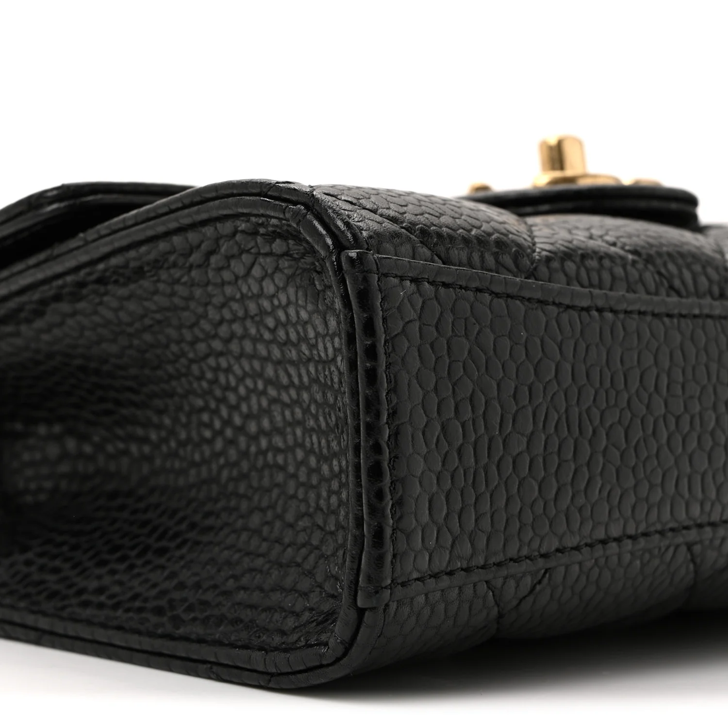 Grained Calfskin Quilted Cruise Mini Flap Black - Image 24
