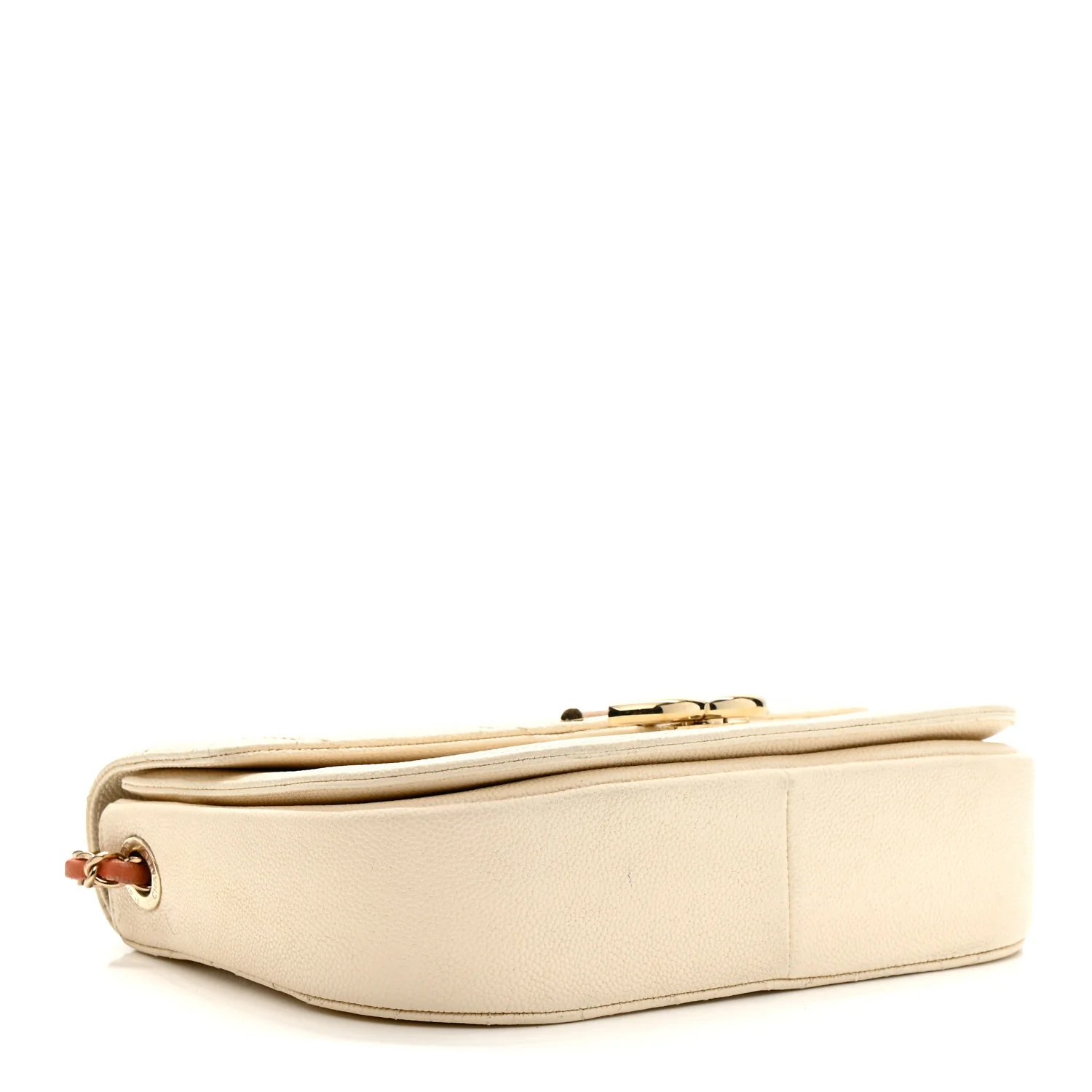 Grained Calfskin Quilted Small Cuba Top Handle Flap White - Image 4