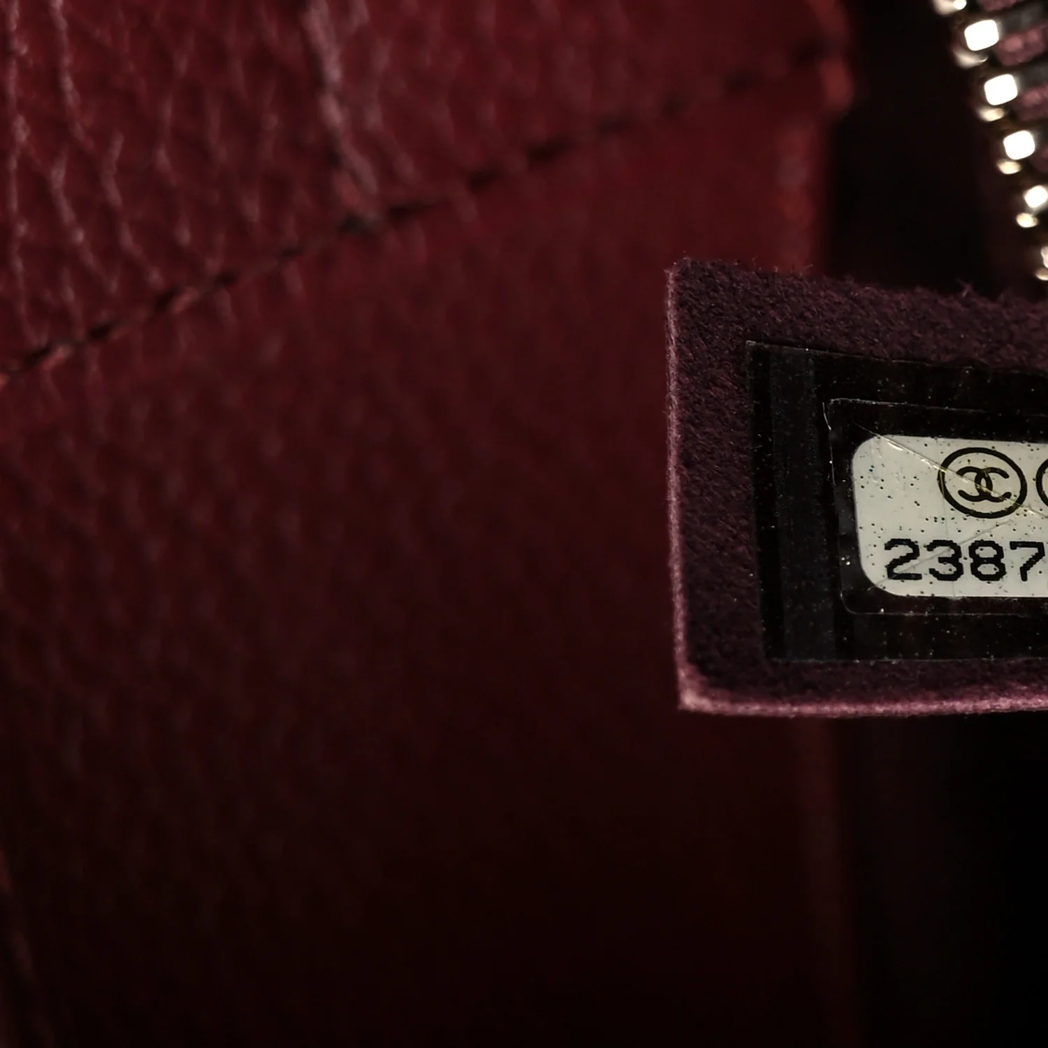 Grained Calfskin Small Neo Executive Shopper Tote Burgundy - Image 7