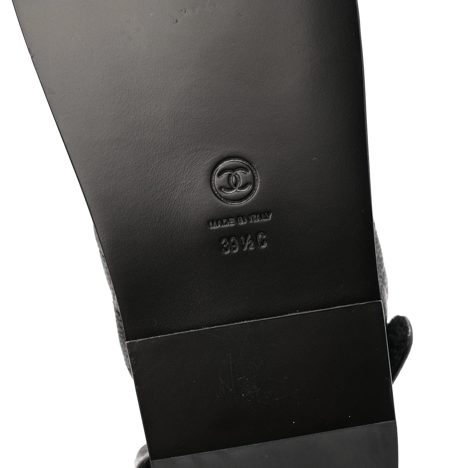 Grained Calfskin Velcro Dad Sandals 39.5 Black - Image 8