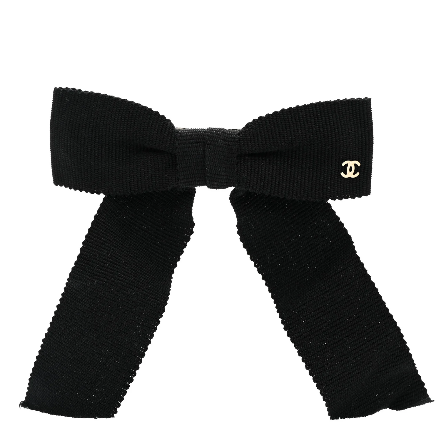 Grosgrain Bow CC Hair Clip Black