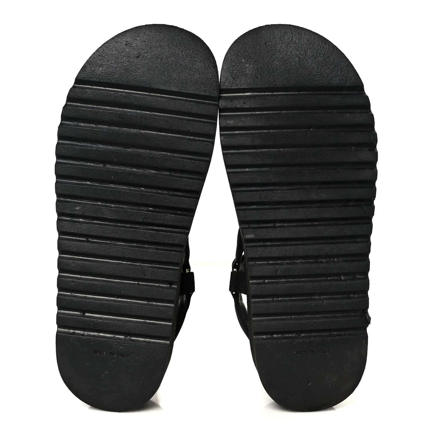 Grosgrain Logo Platform Sandals 38.5 Black - Image 6