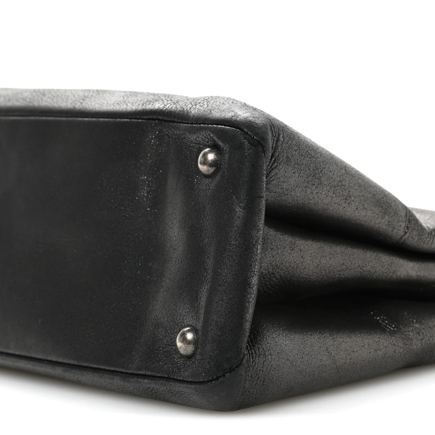 Iridescent Calfskin CC East West Shopping Tote Black - Image 10
