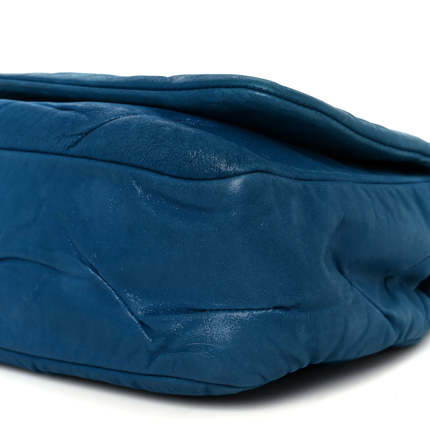 Iridescent Calfskin Glint Flap Blue - Image 10