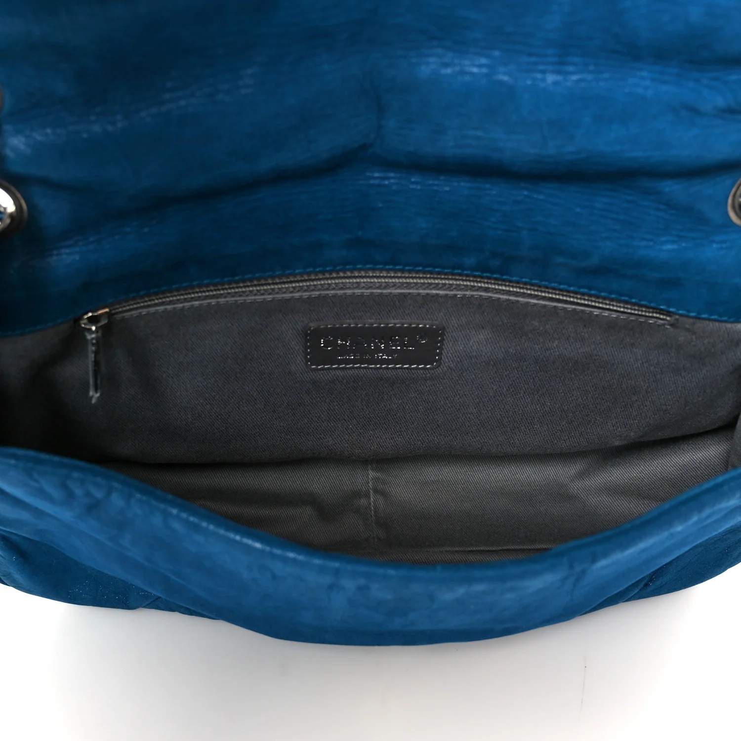 Iridescent Calfskin Glint Flap Blue - Image 5