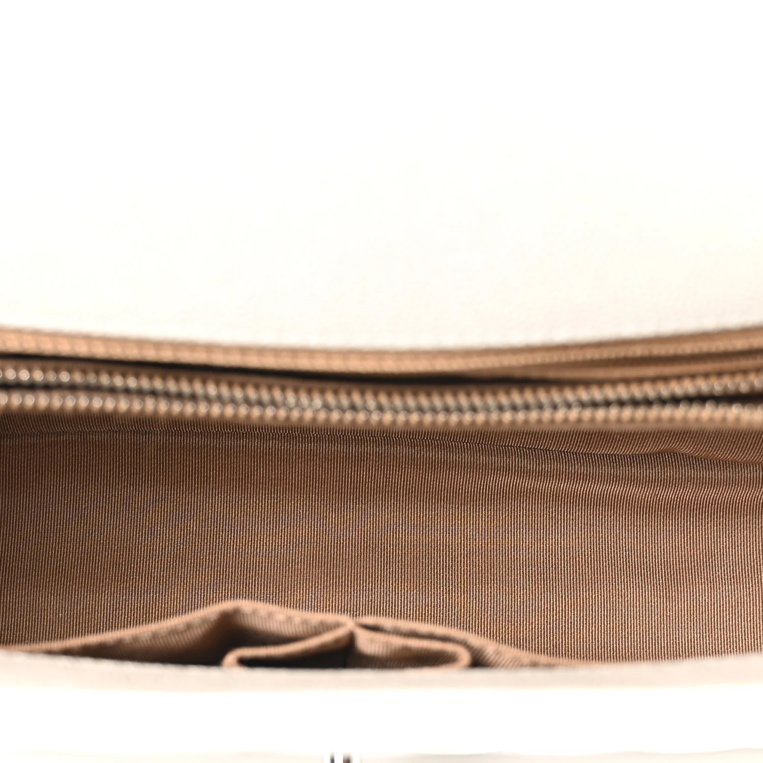 Iridescent Caviar Chevron Quilted Small Coco Handle Flap White - Image 5