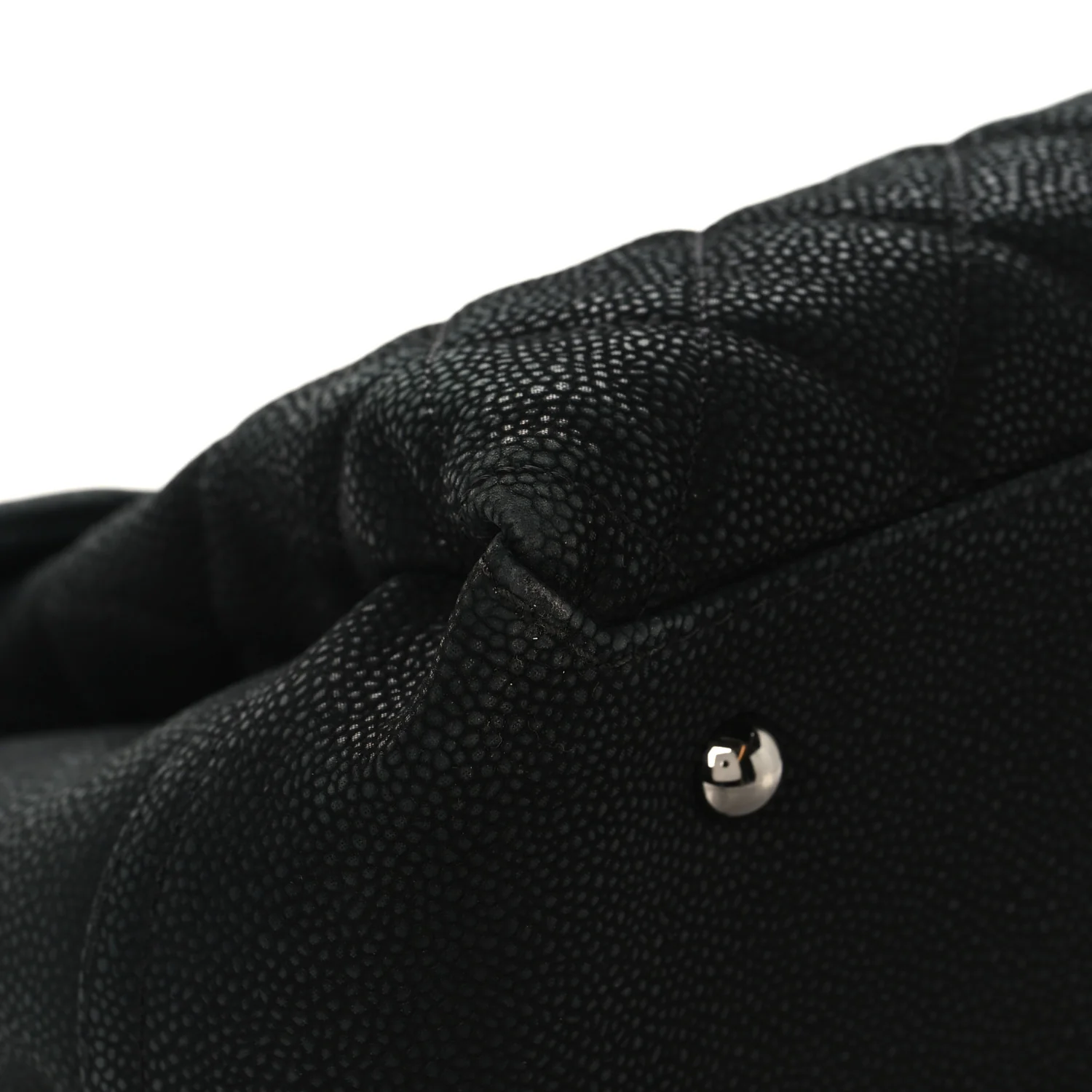 Iridescent Caviar Medium Lady Pearly Flap Black - Image 9
