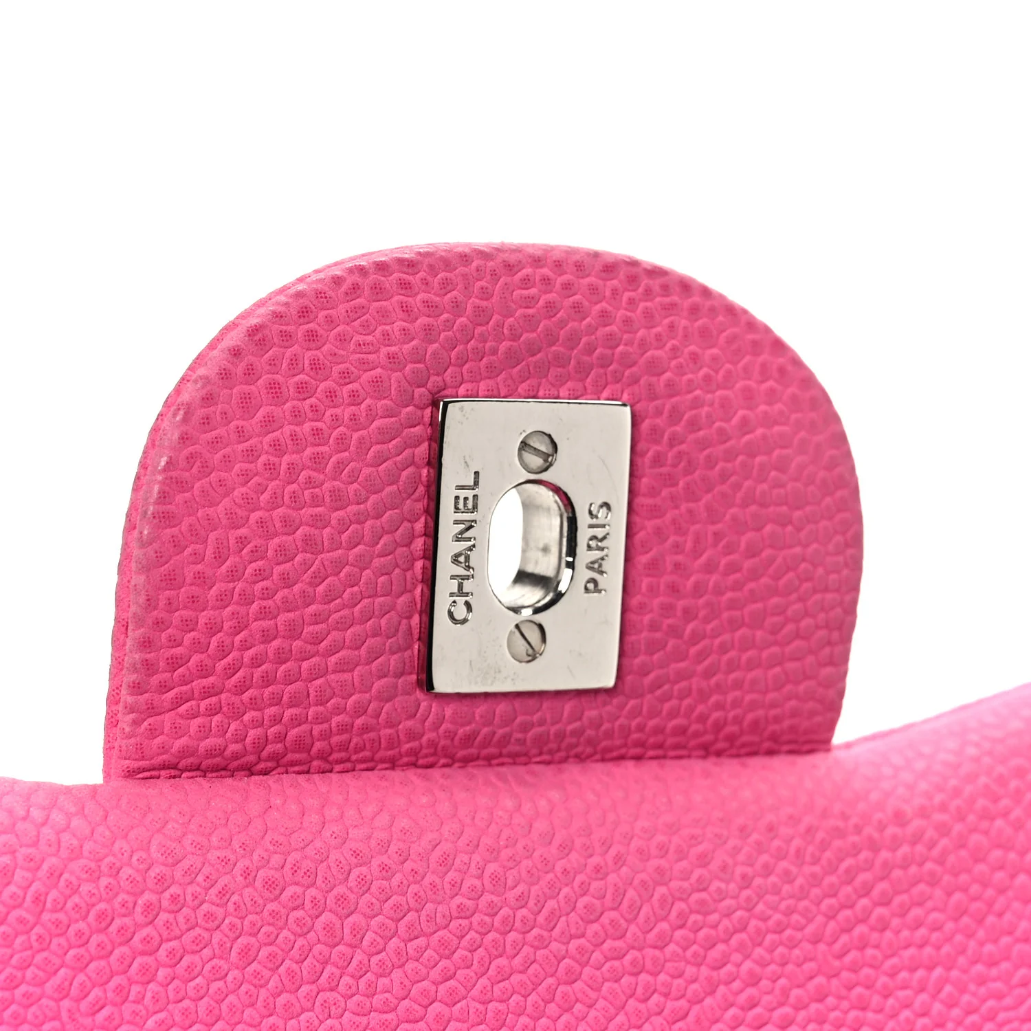 Iridescent Caviar Quilted Jumbo Double Flap Pink - Image 6