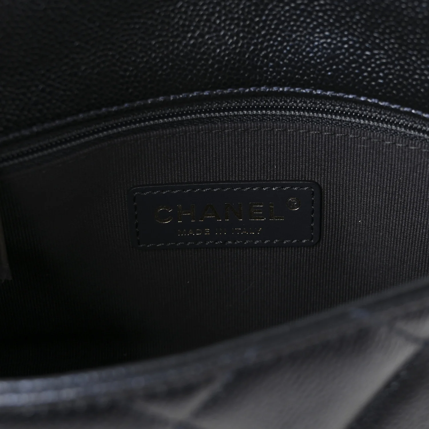 Iridescent Caviar Quilted Mini My Perfect Flap Black - Image 6