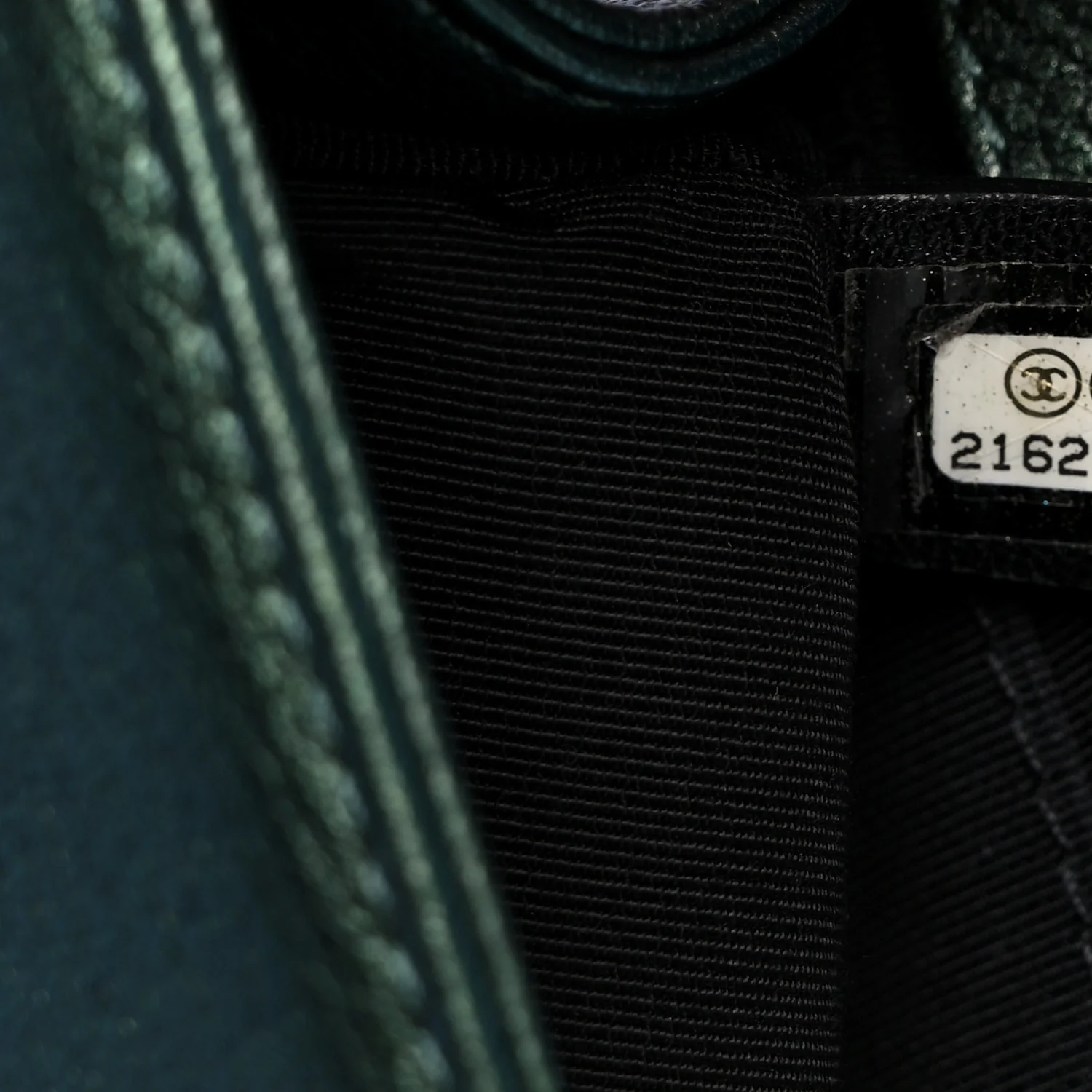 Iridescent Goatskin Quilted Medium Boy Flap Green - Image 7