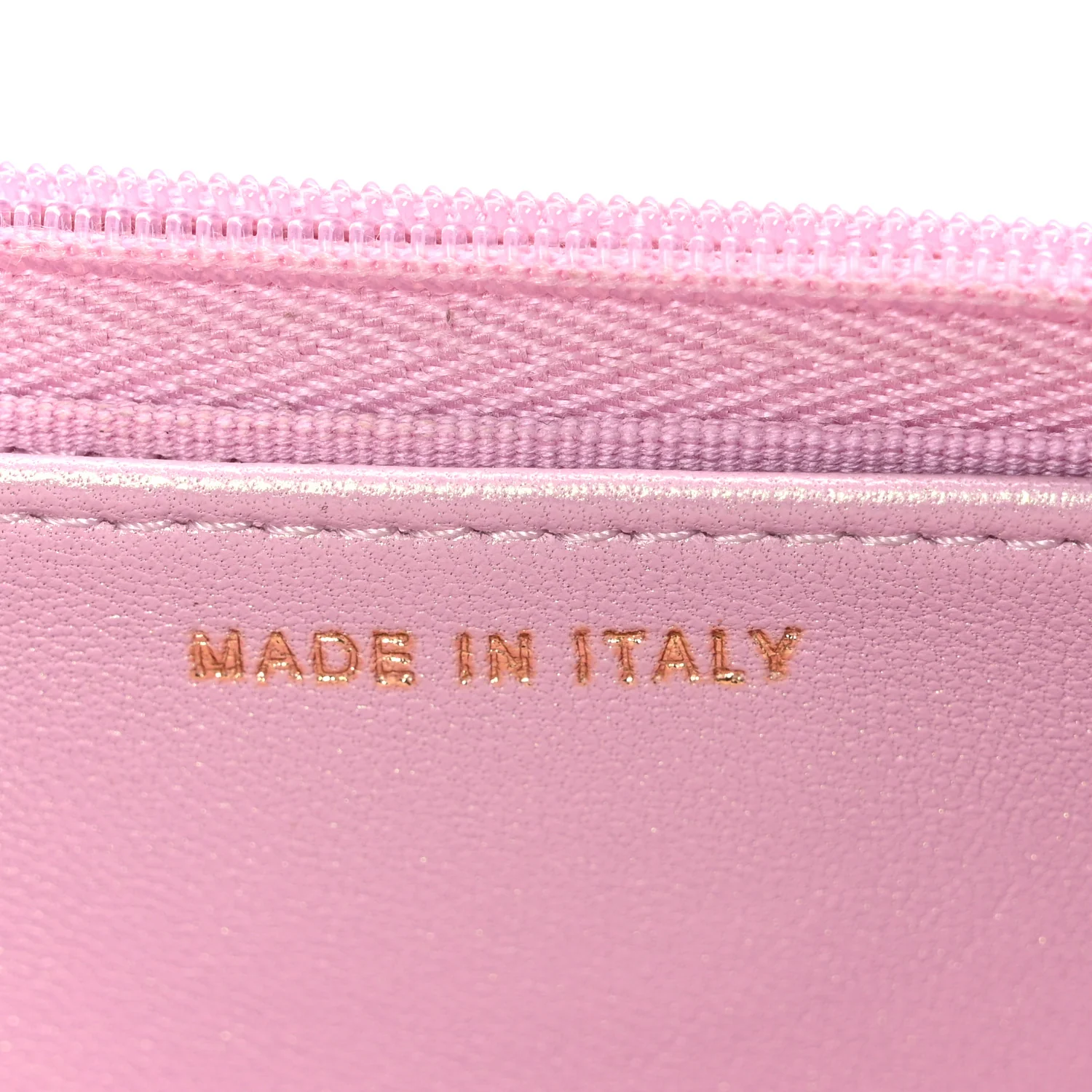 Iridescent Lambskin Quilted CC Pearl Wallet on Chain WOC Pink - Image 7