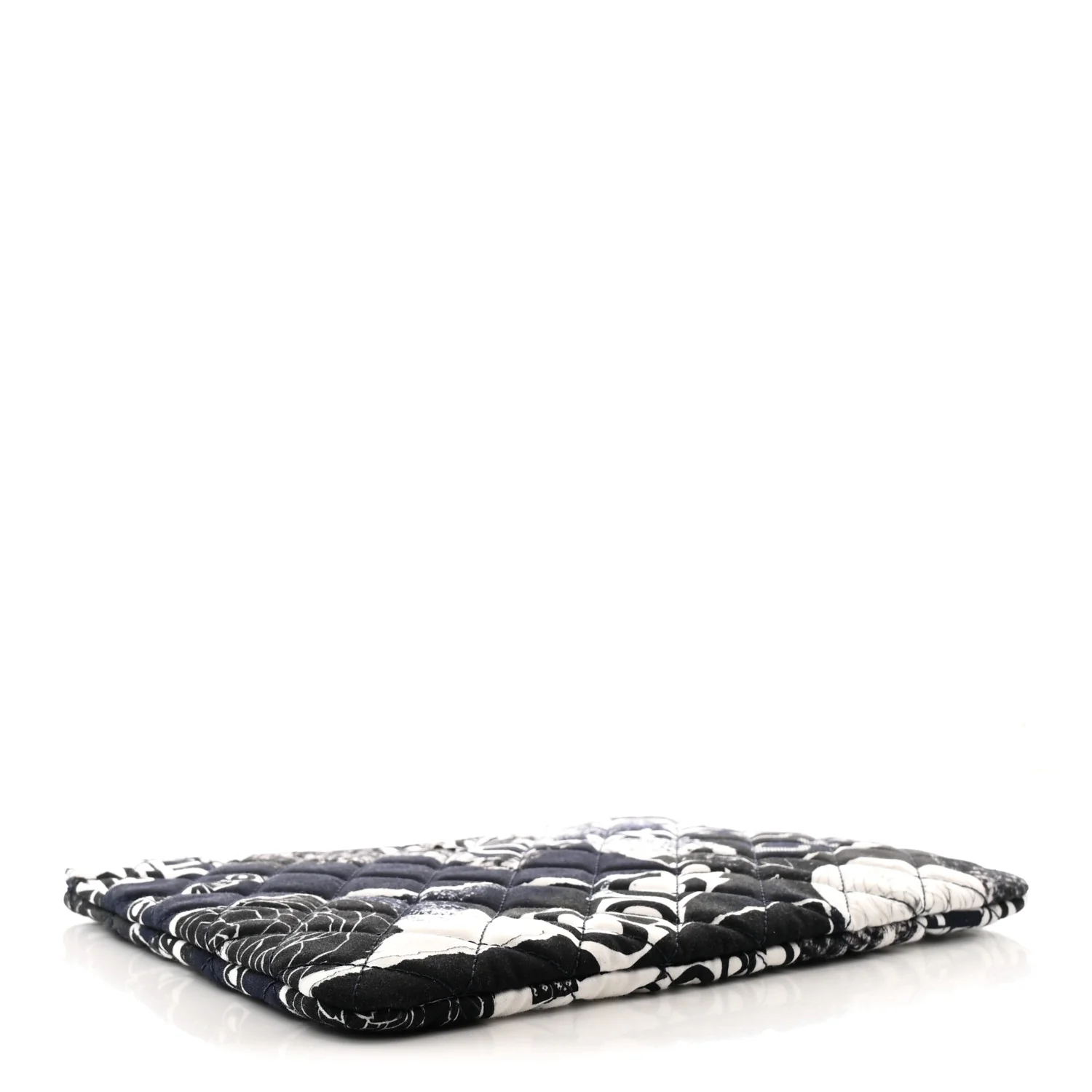 Jersey Quilted Graffiti Large Reissue Cosmetic Case Black White - Image 4