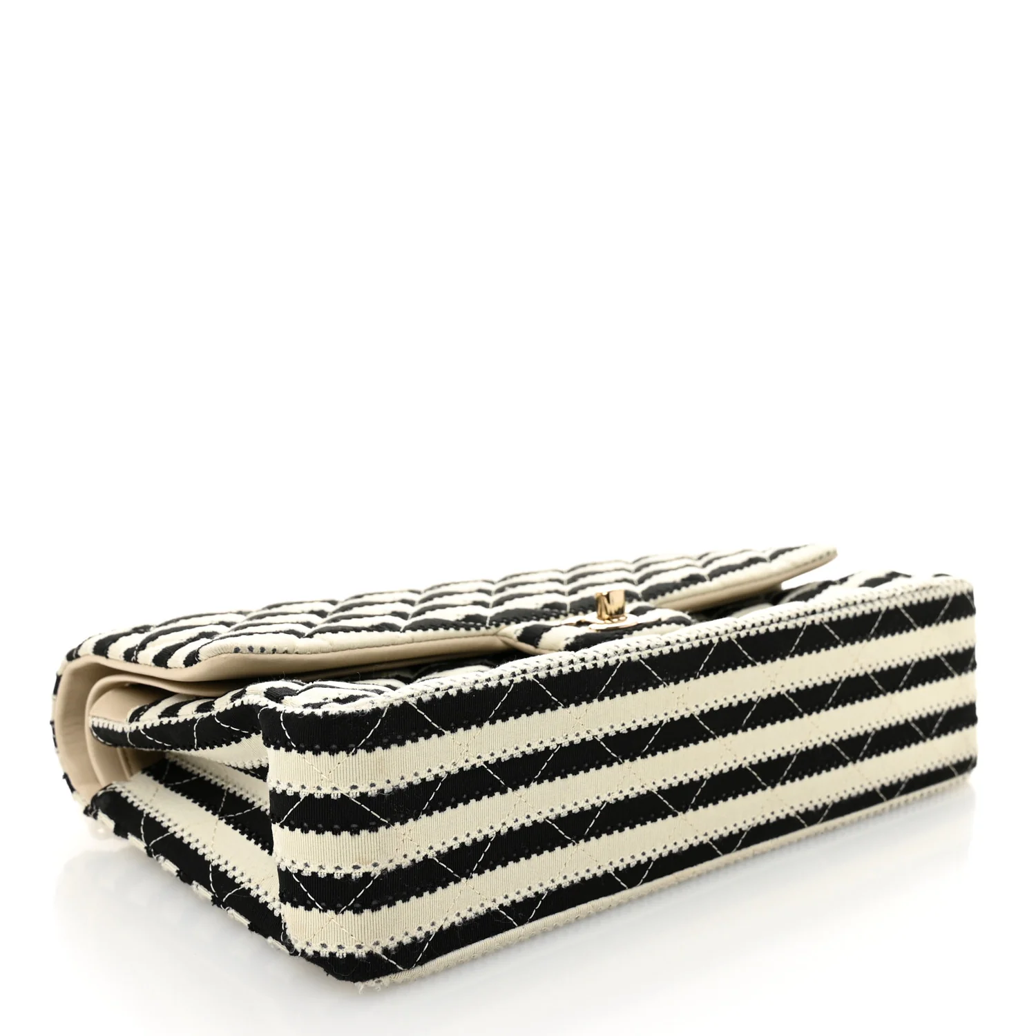 Jersey Quilted Medium Coco Sailor Flap Black White - Image 4