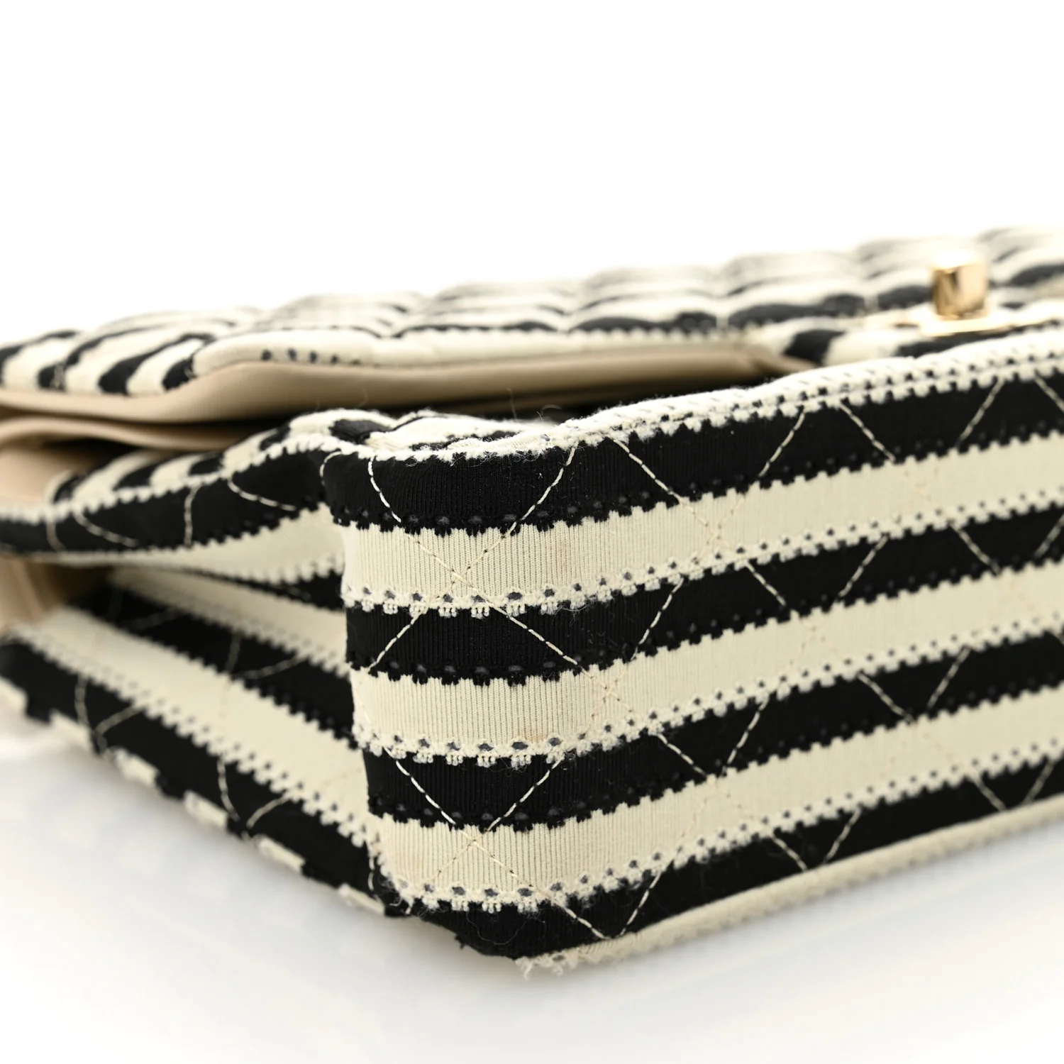 Jersey Quilted Medium Coco Sailor Flap Black White - Image 9