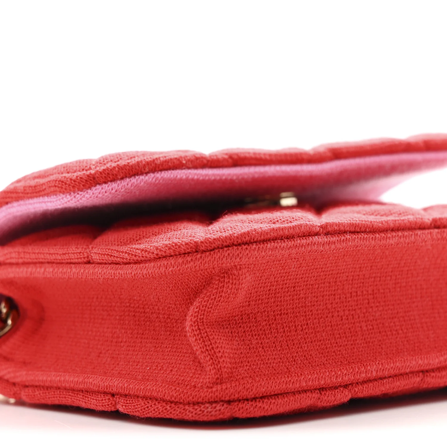 Jersey Quilted Micro Mini Flap Red - Image 10