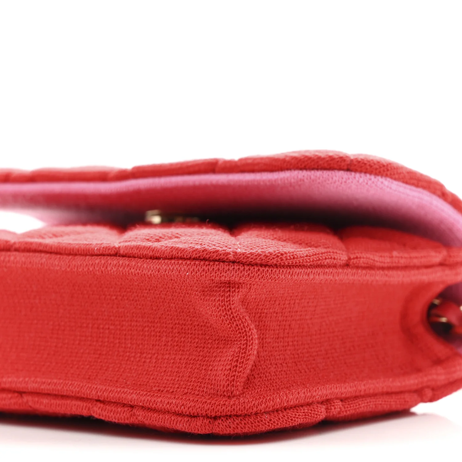 Jersey Quilted Micro Mini Flap Red - Image 11