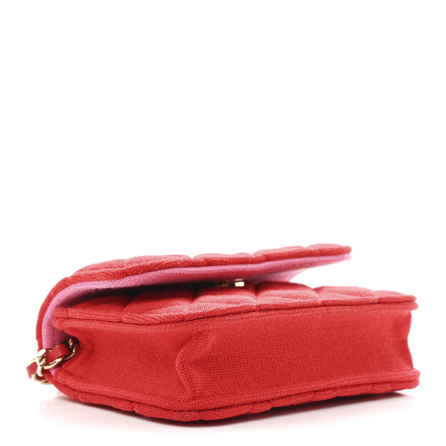 Jersey Quilted Micro Mini Flap Red - Image 4