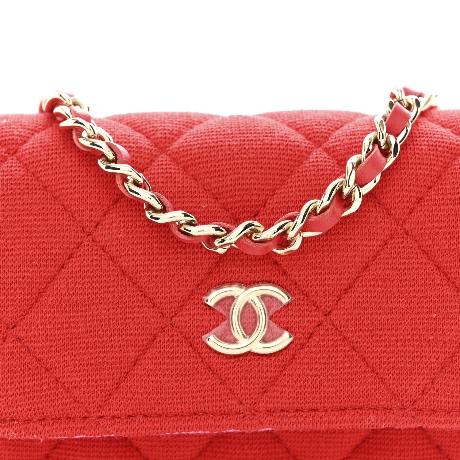 Jersey Quilted Micro Mini Flap Red - Image 9