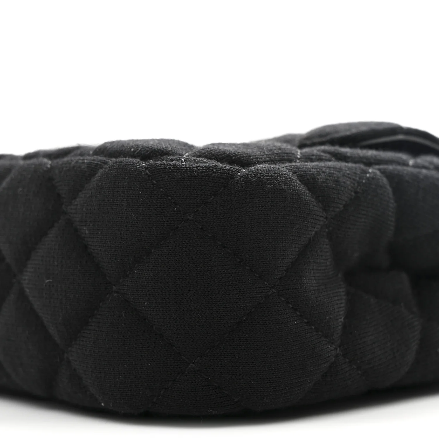 Jersey Quilted Small Wavy CC Hobo Black - Image 10