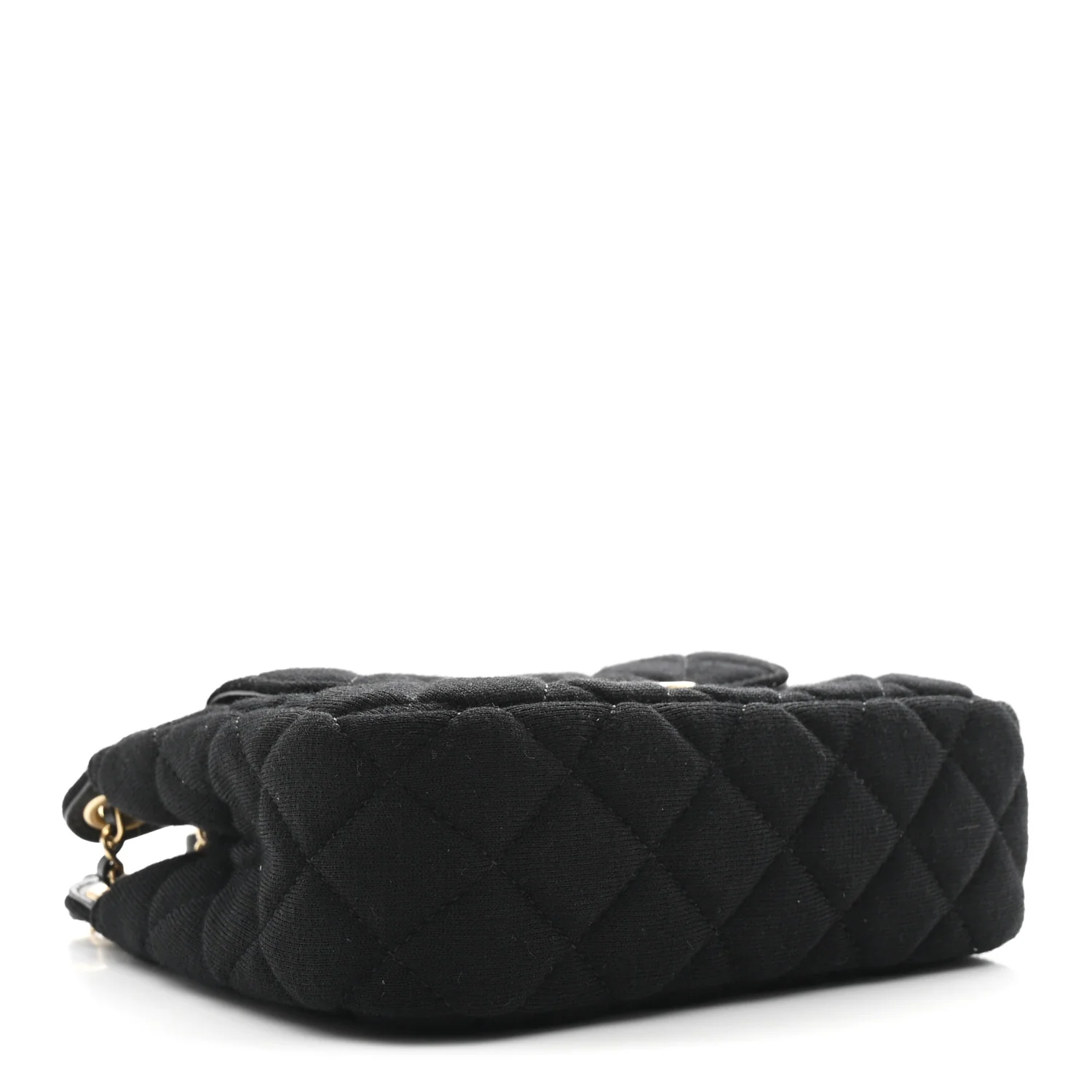Jersey Quilted Small Wavy CC Hobo Black - Image 4