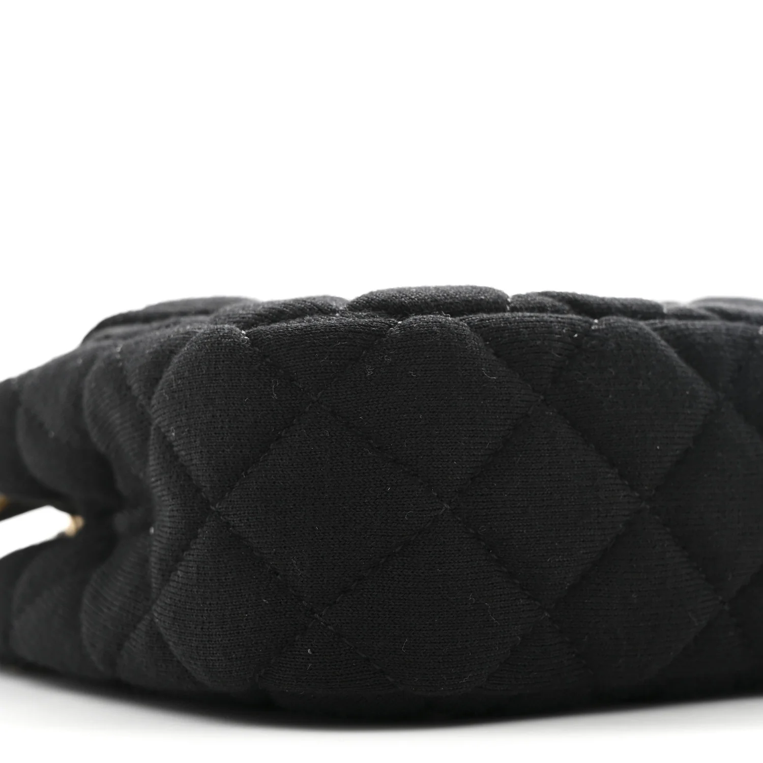 Jersey Quilted Small Wavy CC Hobo Black - Image 9
