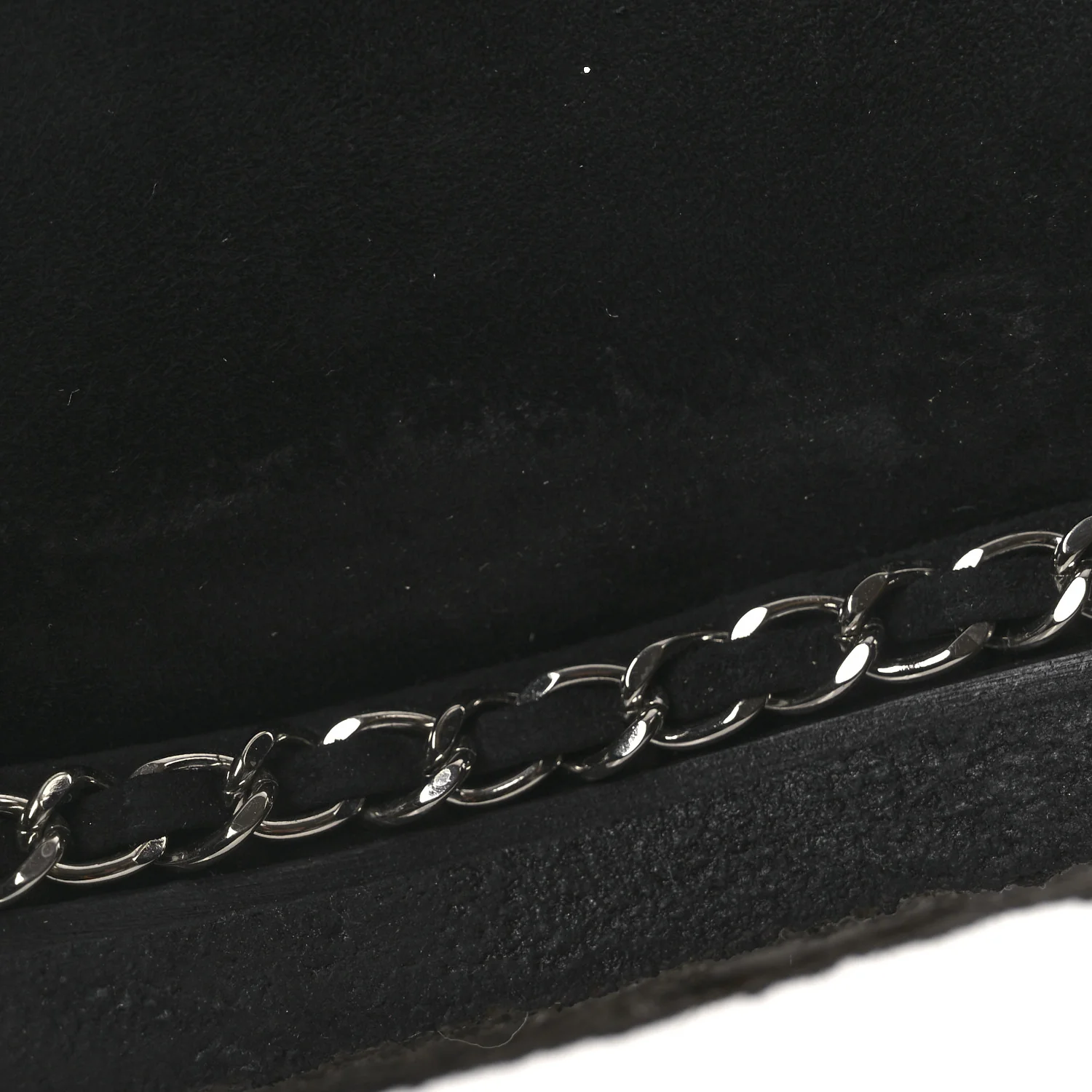 Kid Suede Shearling Womens Cap Toe Chain Short Boots 38 Black - Image 13