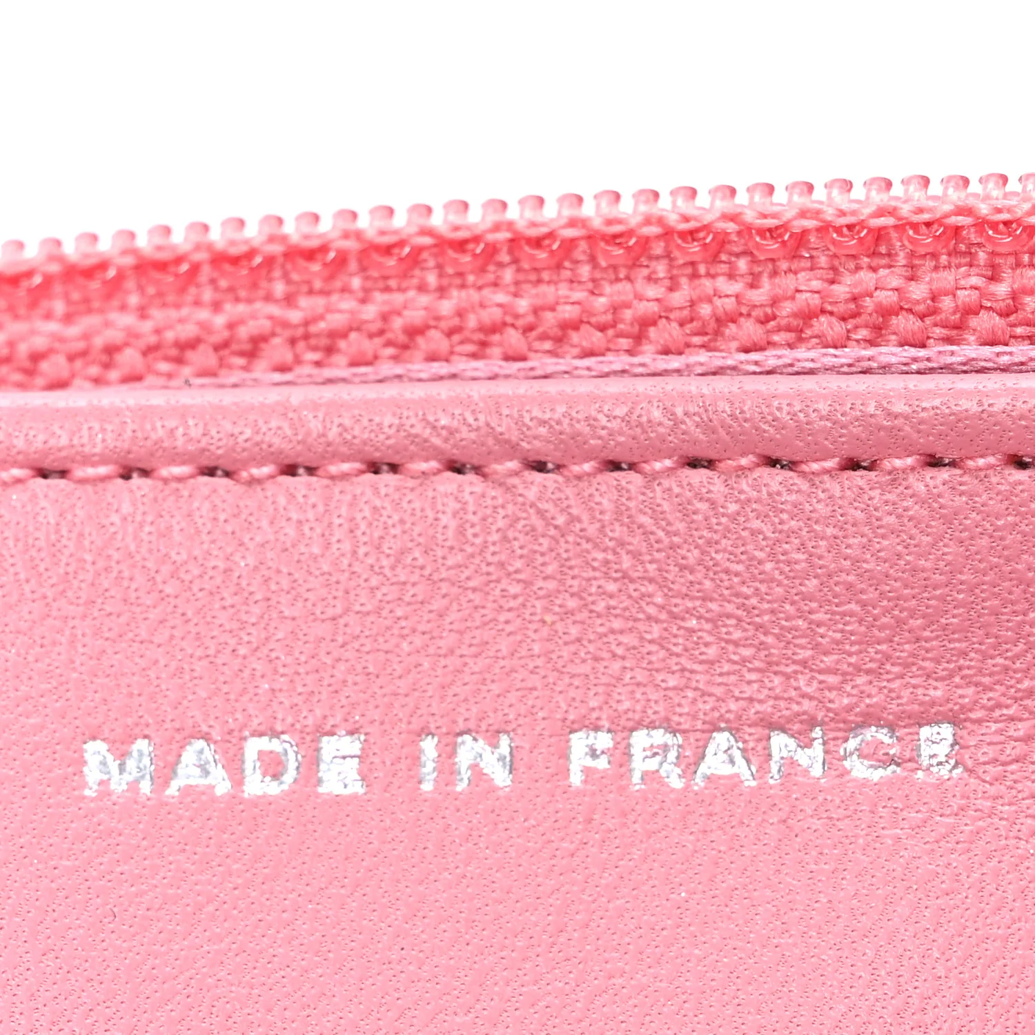 Lambskin Camellia Embossed Wallet on Chain WOC Pink - Image 7
