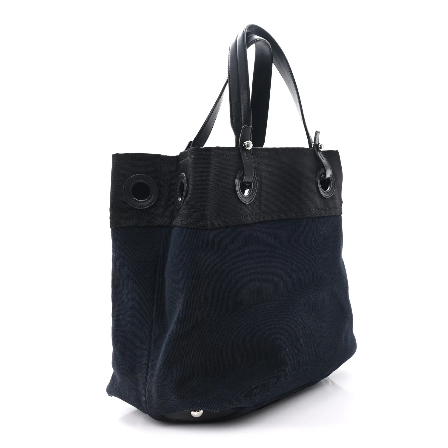 Lambskin Canvas CC Shopping Tote Black - Image 3