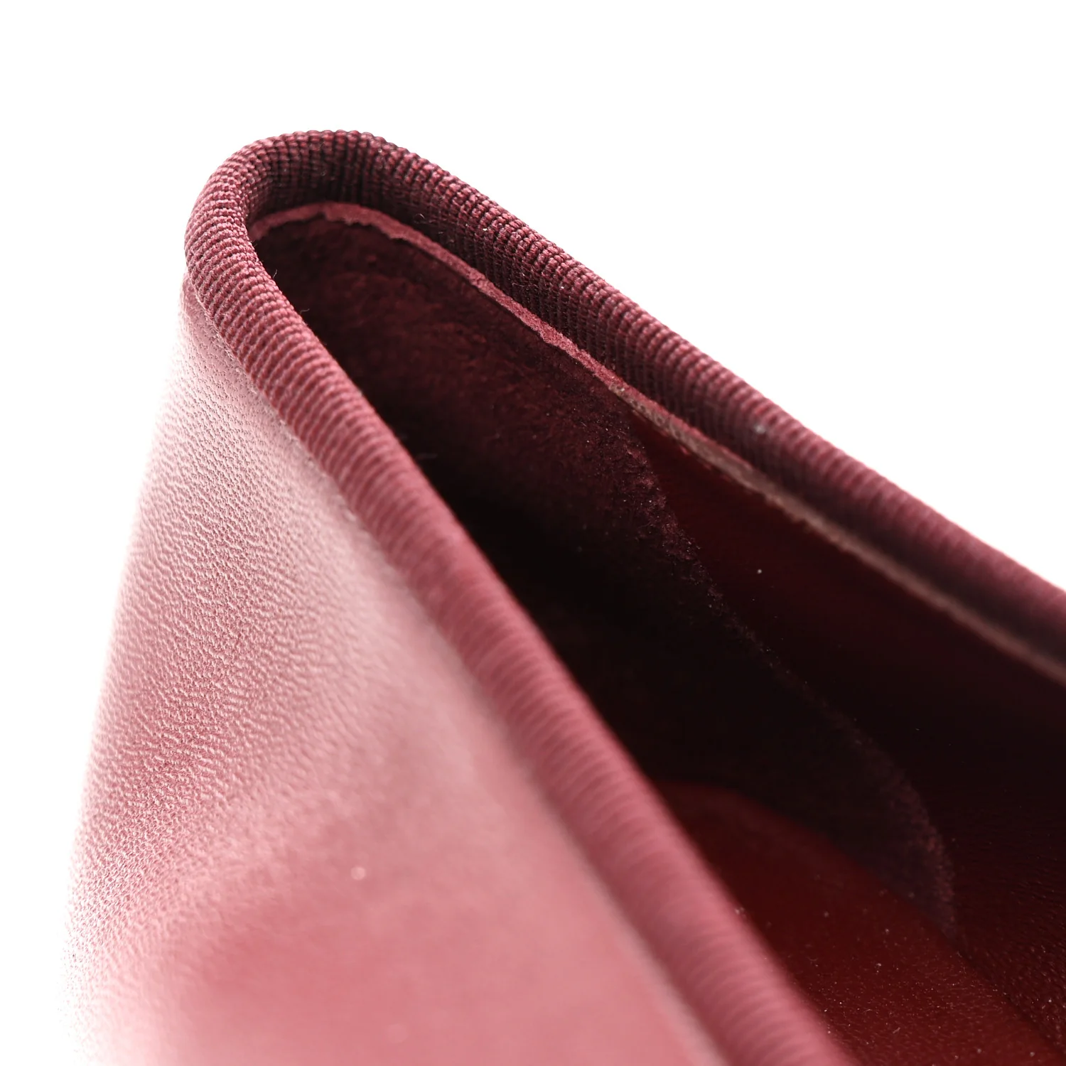 Lambskin Cap Toe CC Ballerina Flats 40 Burgundy Black - Image 10