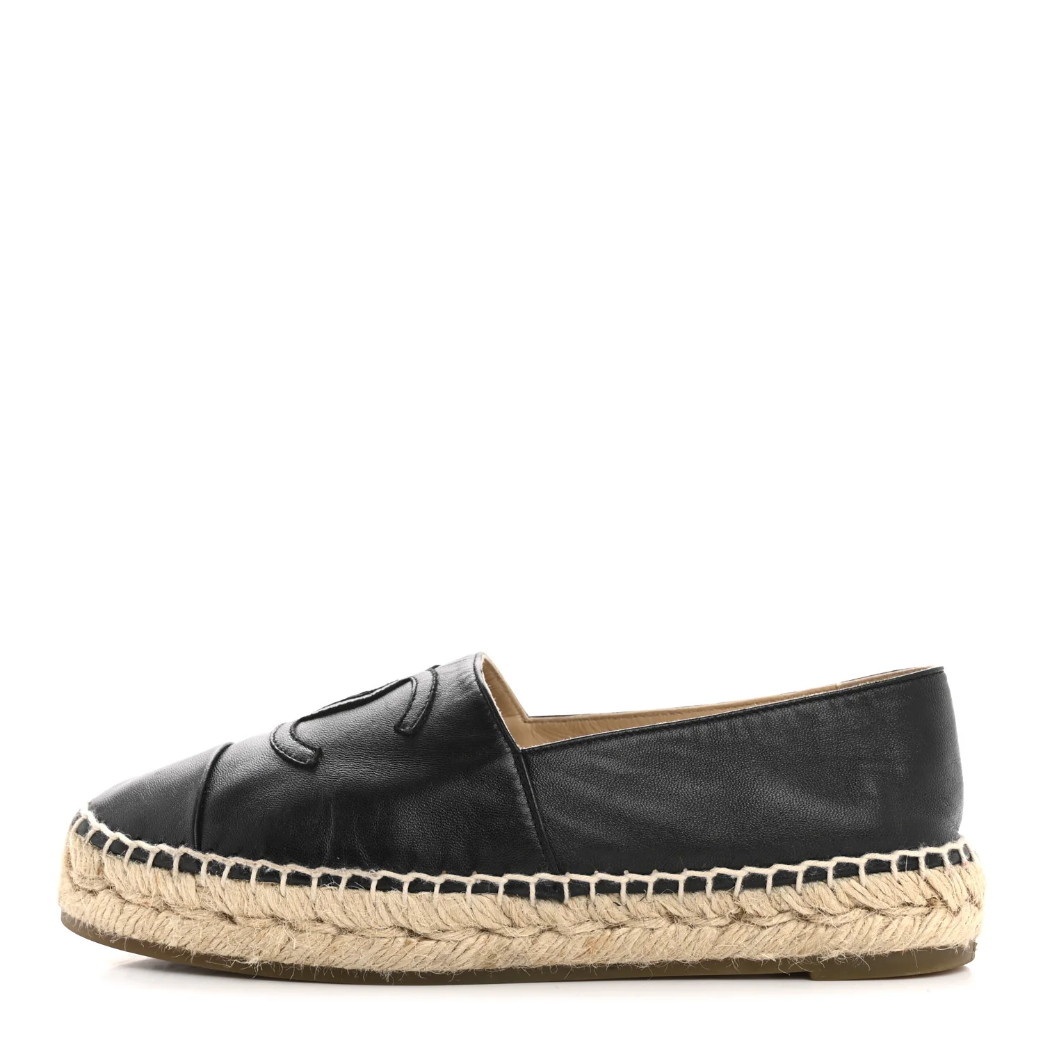 Lambskin CC Espadrilles 36 Black