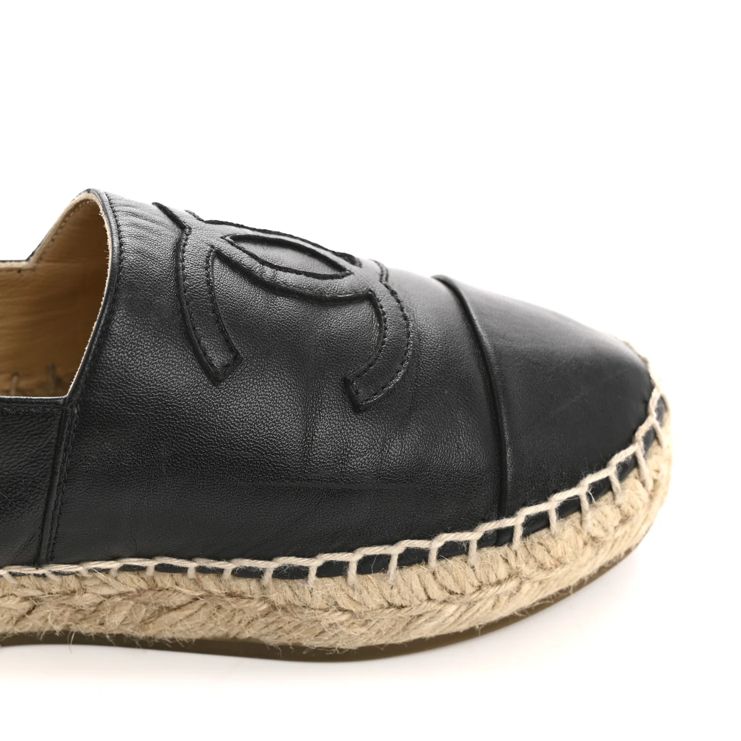 Lambskin CC Espadrilles 36 Black - Image 10