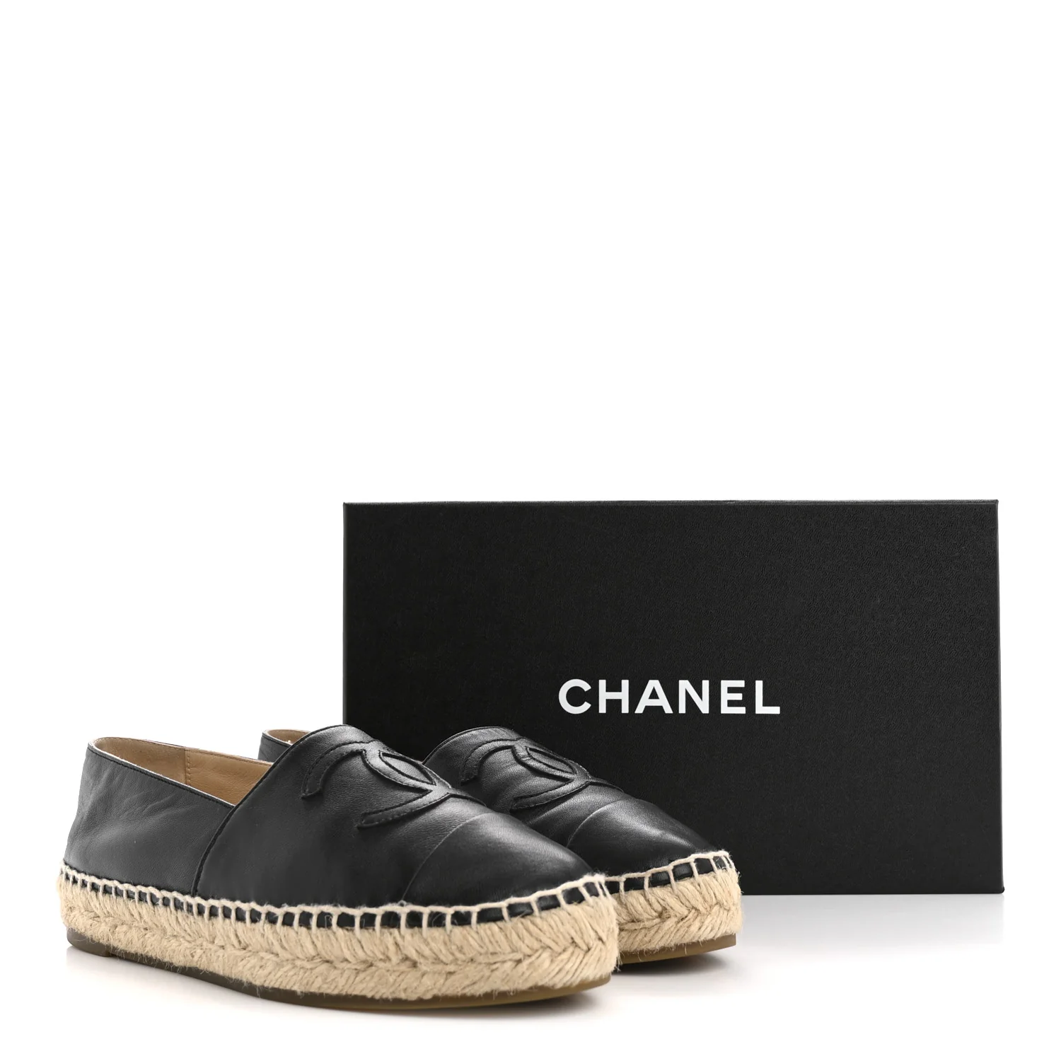 Lambskin CC Espadrilles 36 Black - Image 11