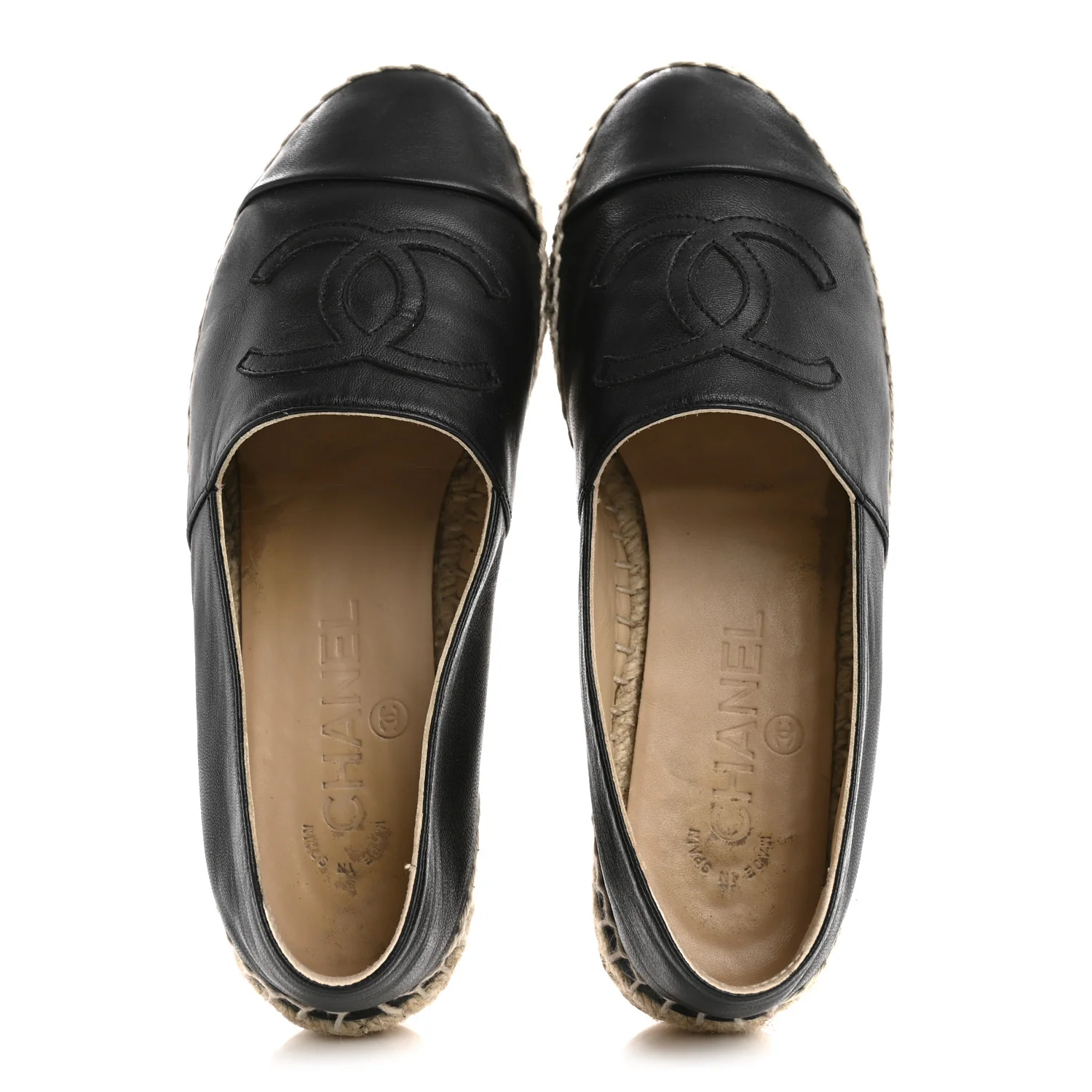 Lambskin CC Espadrilles 36 Black - Image 2