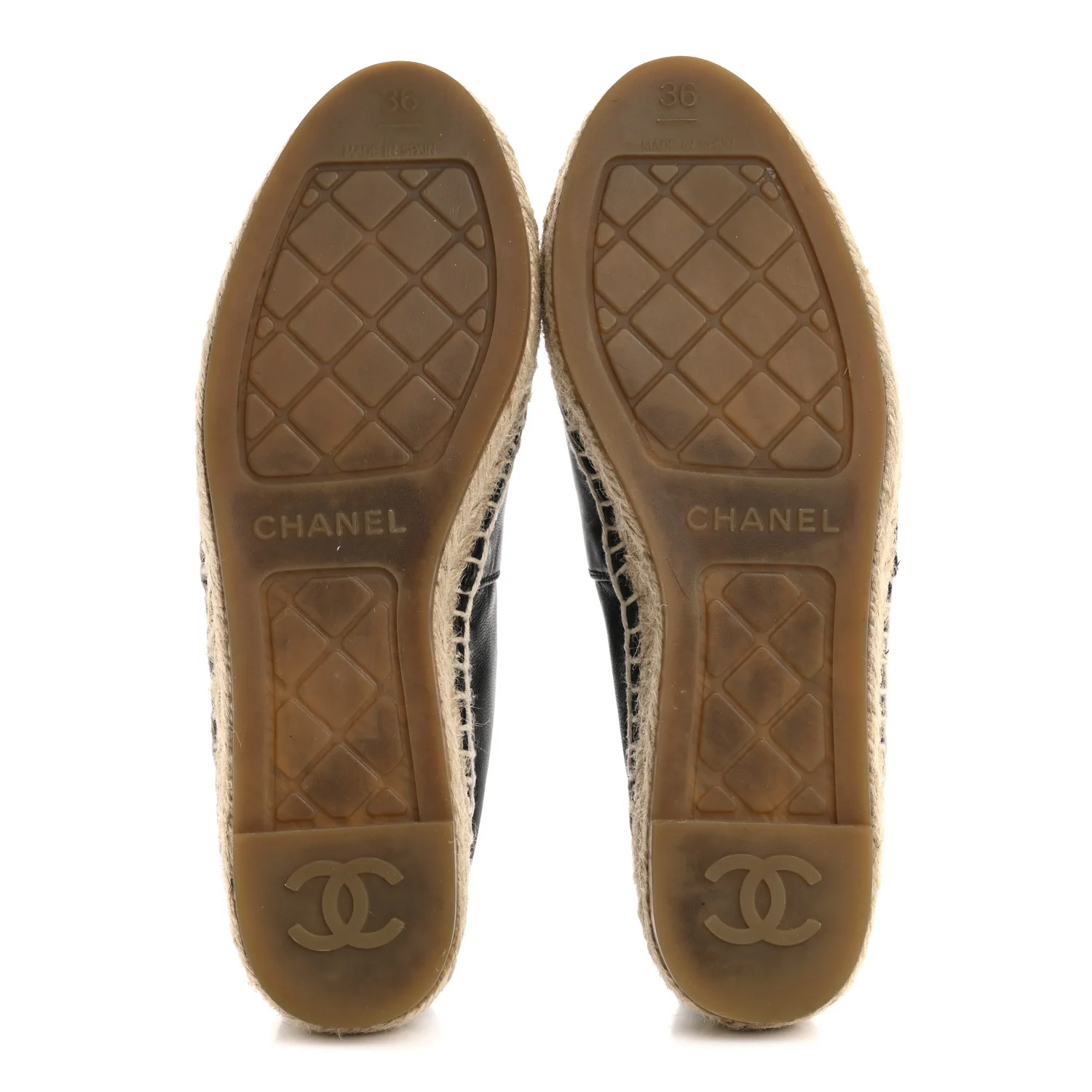Lambskin CC Espadrilles 36 Black - Image 6