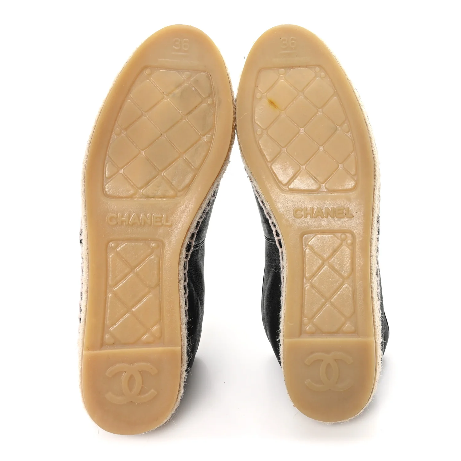 Lambskin CC Espadrilles 36 Black - Image 6