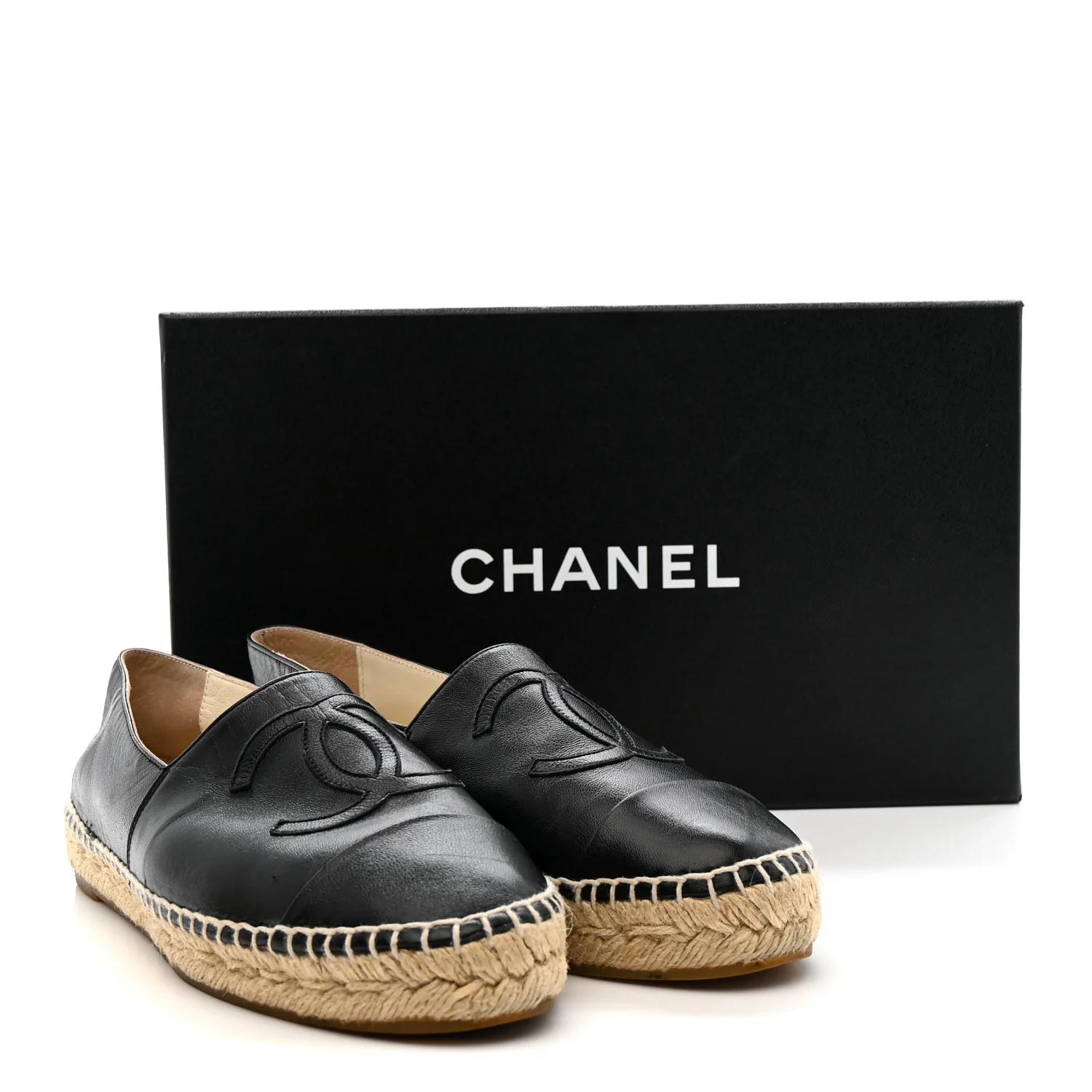 Lambskin CC Espadrilles 36 Black - Image 13