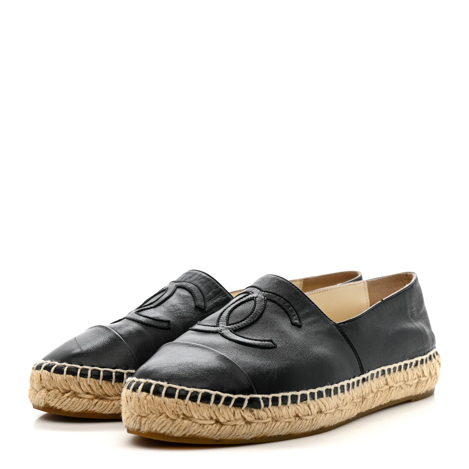 Lambskin CC Espadrilles 36 Black - Image 4
